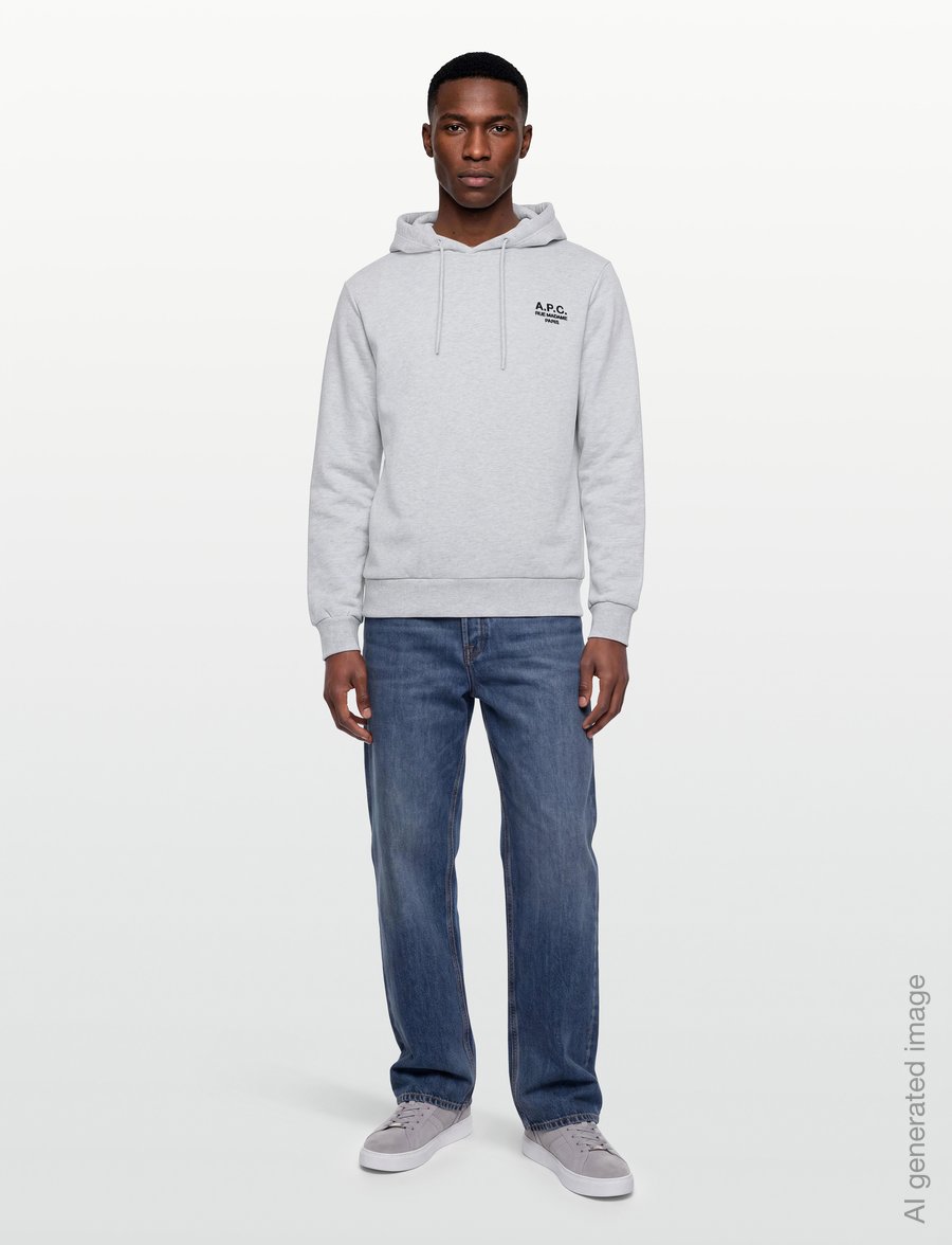 A.P.C. - hoodie standard rue madame GOTS - hoodies - heathered grey/black - 0
