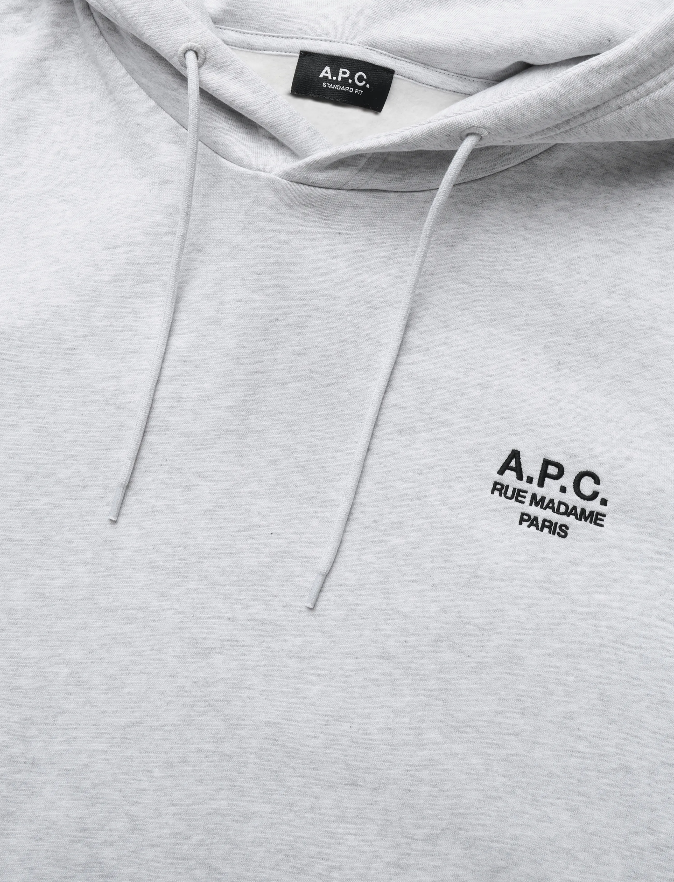 A.P.C. - hoodie standard rue madame GOTS - heathered grey/black - 2
