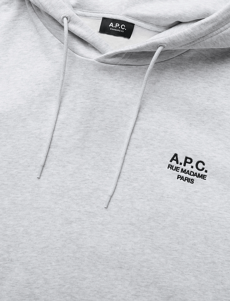 A.P.C. - hoodie standard rue madame GOTS - hoodies - heathered grey/black - 2