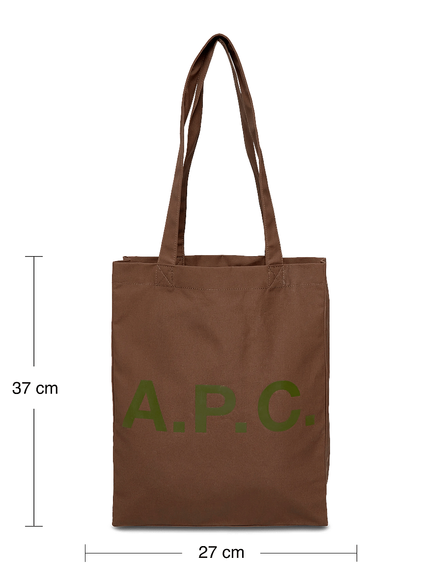 A.P.C. - tote lou - tote bags - khaki - 3
