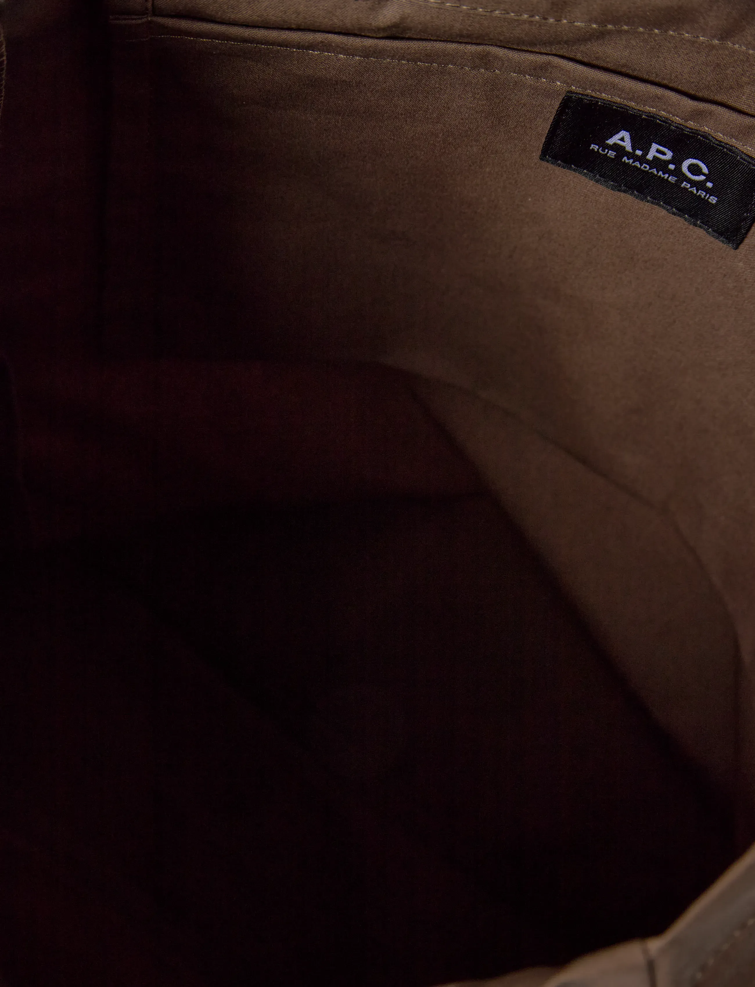 A.P.C. - tote lou - tote bags - khaki - 4