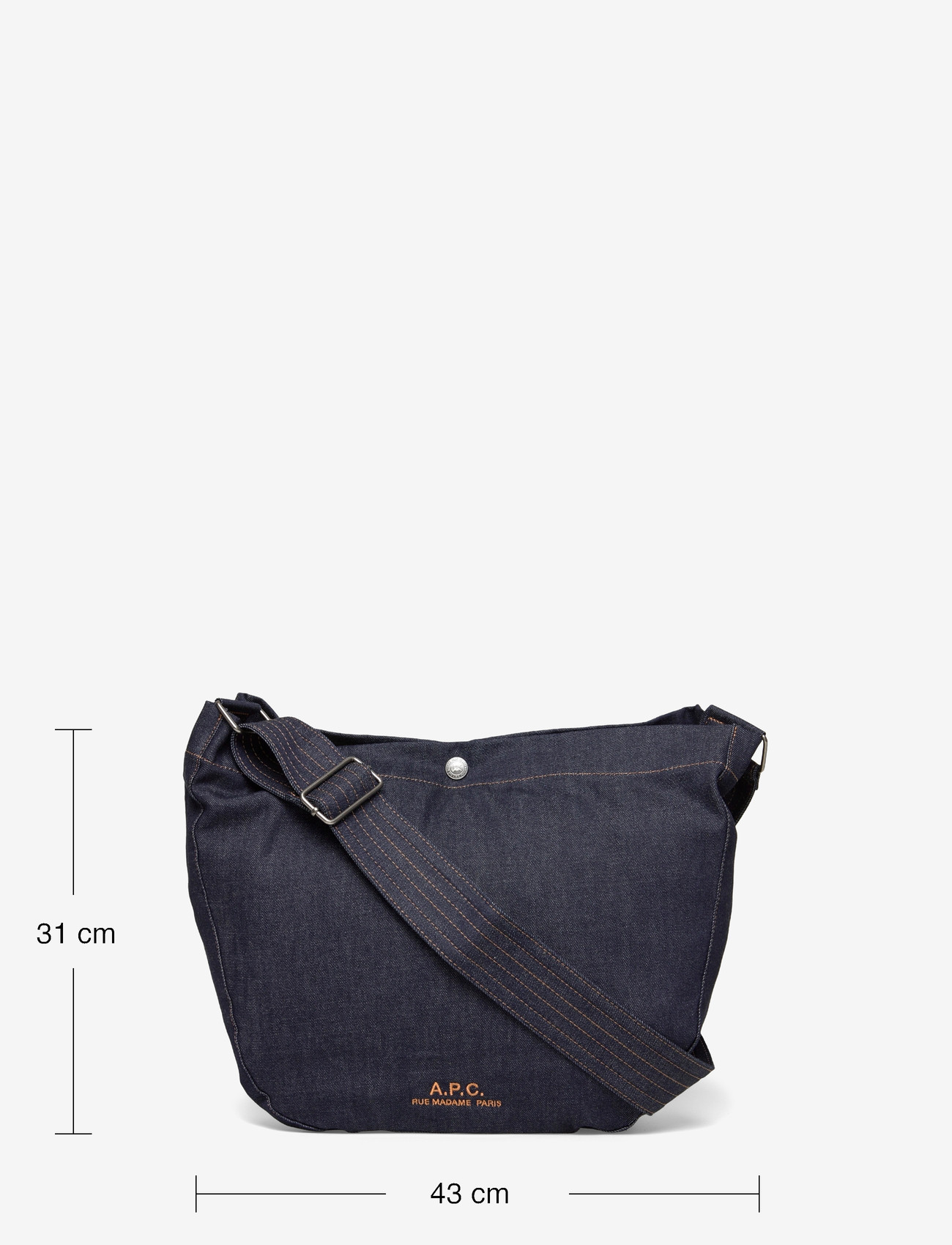 A.P.C. - besace journal - top handle tasker - indigo - 3