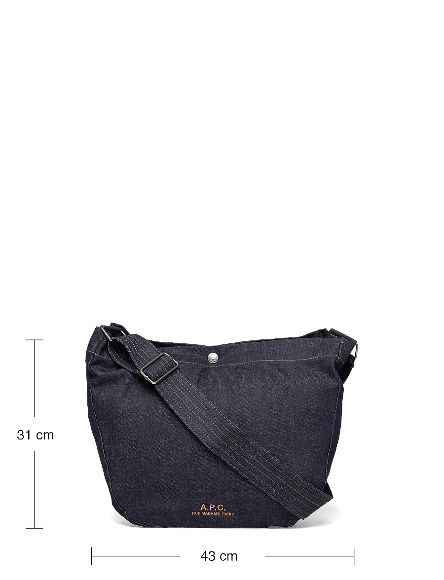 A.P.C. - besace journal - henkeltaschen - indigo - 3