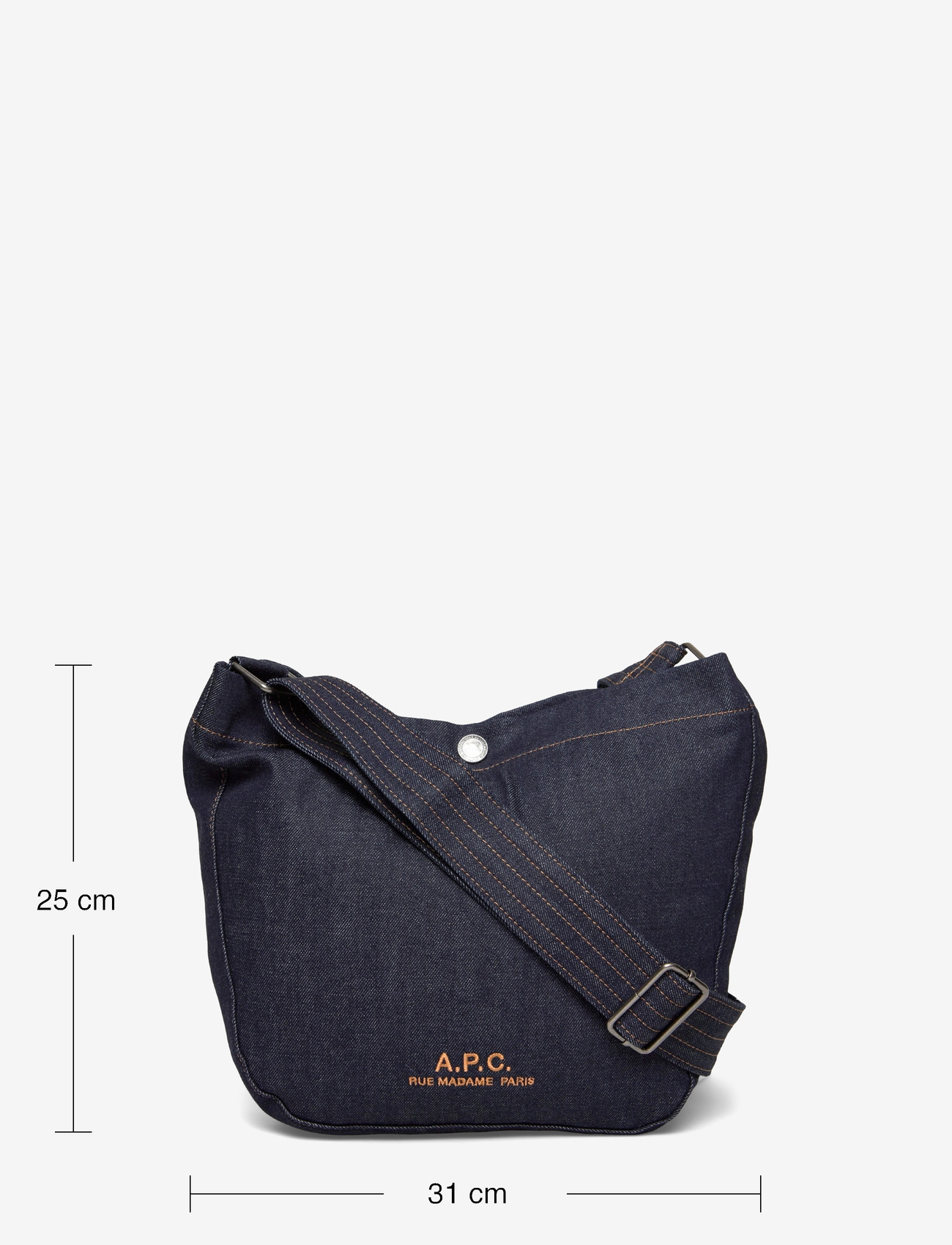 A.P.C. - besace journal small - top handle tasker - indigo - 3