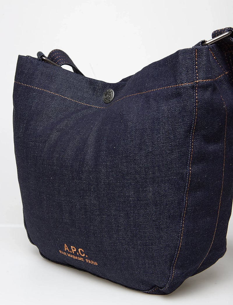A.P.C. - besace journal small - henkeltaschen - indigo - 4