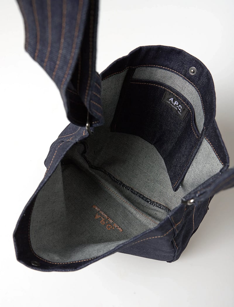 A.P.C. - besace journal small - henkeltaschen - indigo - 5