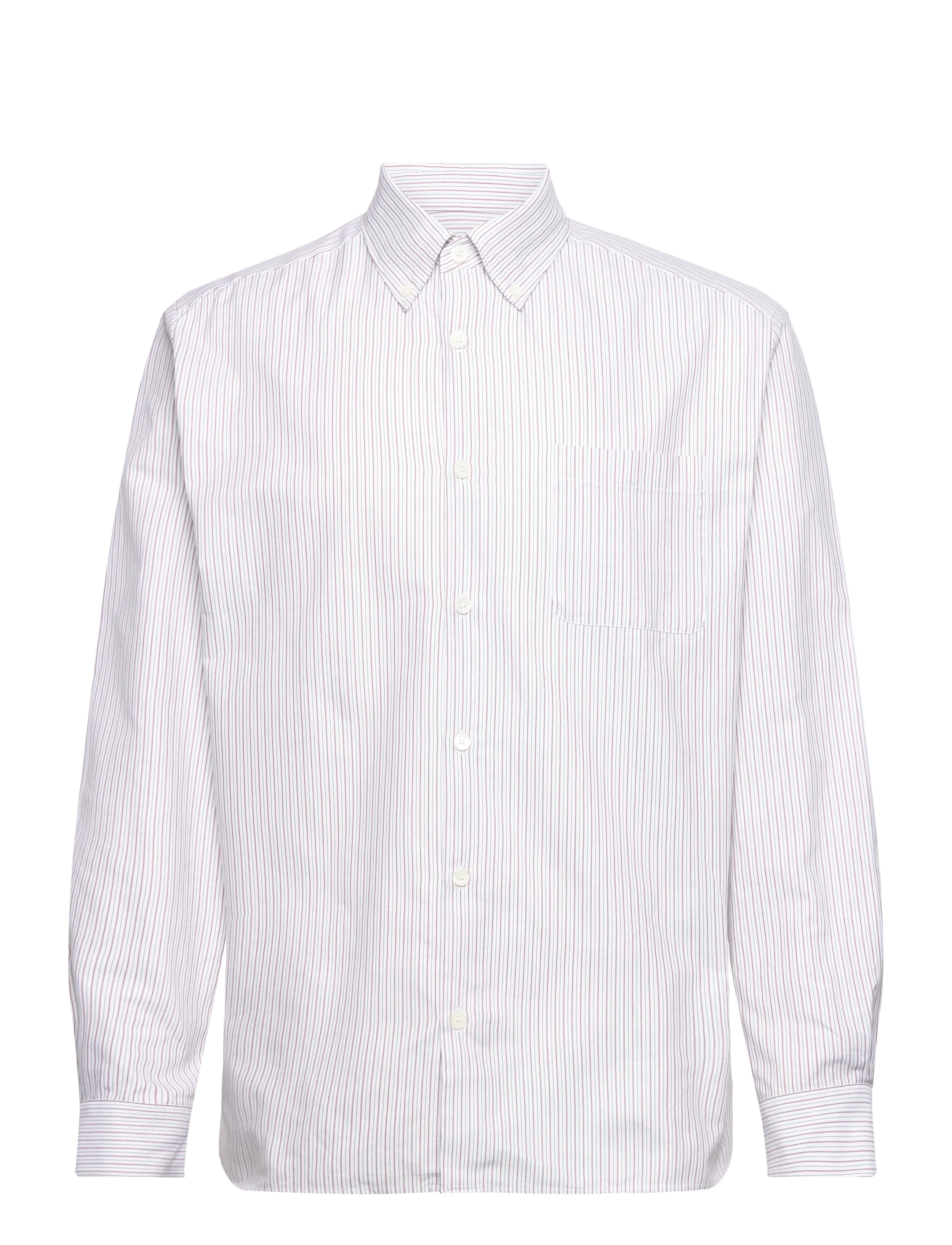 A.P.C. Shirt Mateo - Riided - BORDEAUX / white