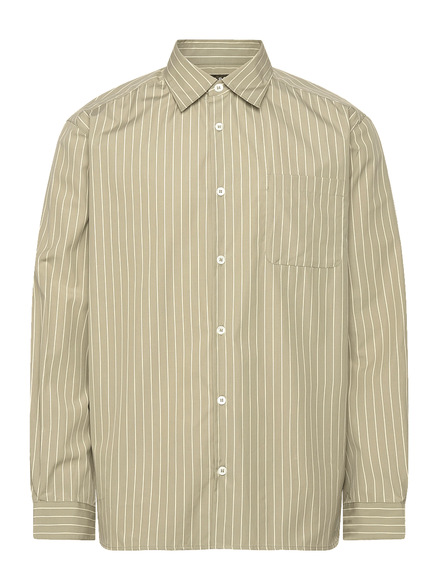 A.P.C. - Shirt Malo - striped shirts - kaki clair - 0