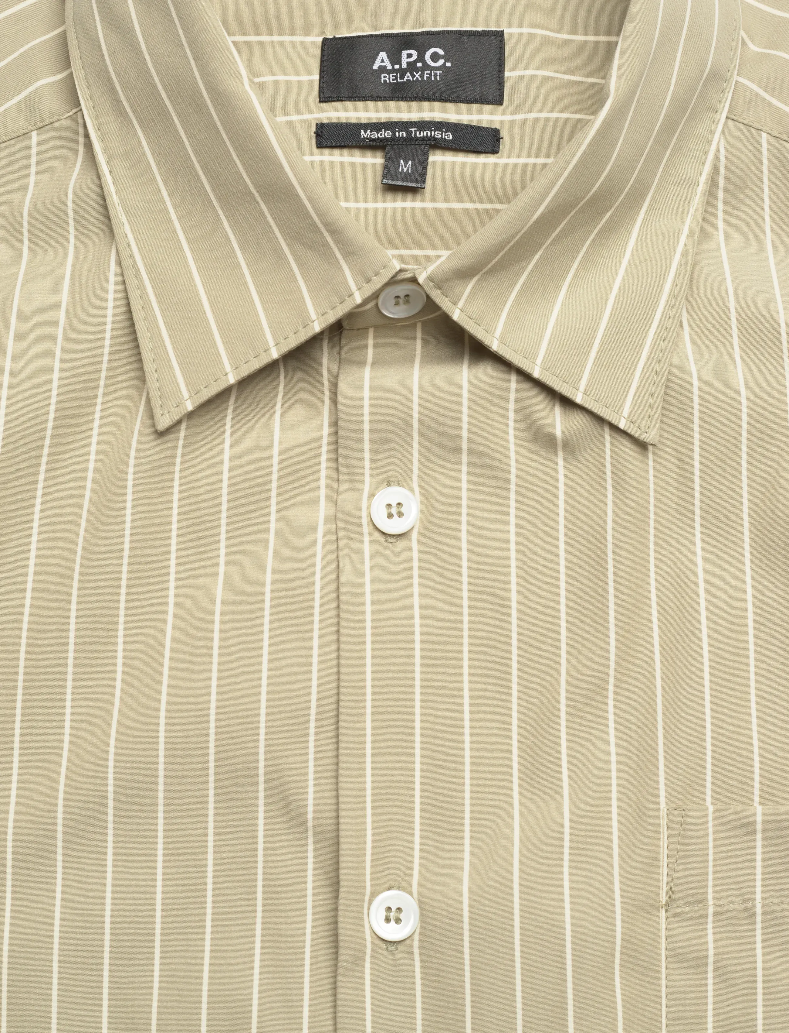 A.P.C. - Shirt Malo - gestreifte hemden - kaki clair - 2