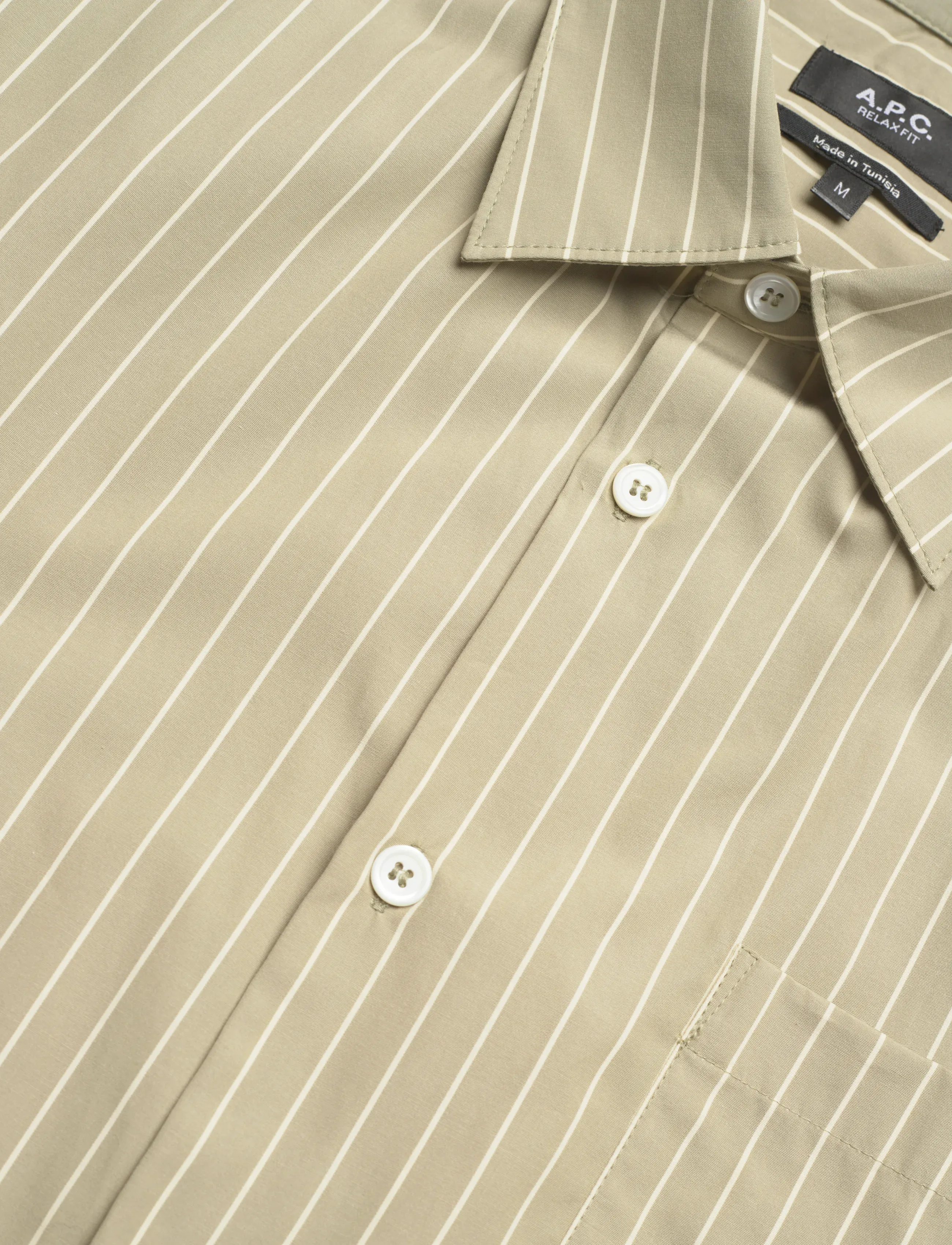 A.P.C. - Shirt Malo - gestreifte hemden - kaki clair - 3