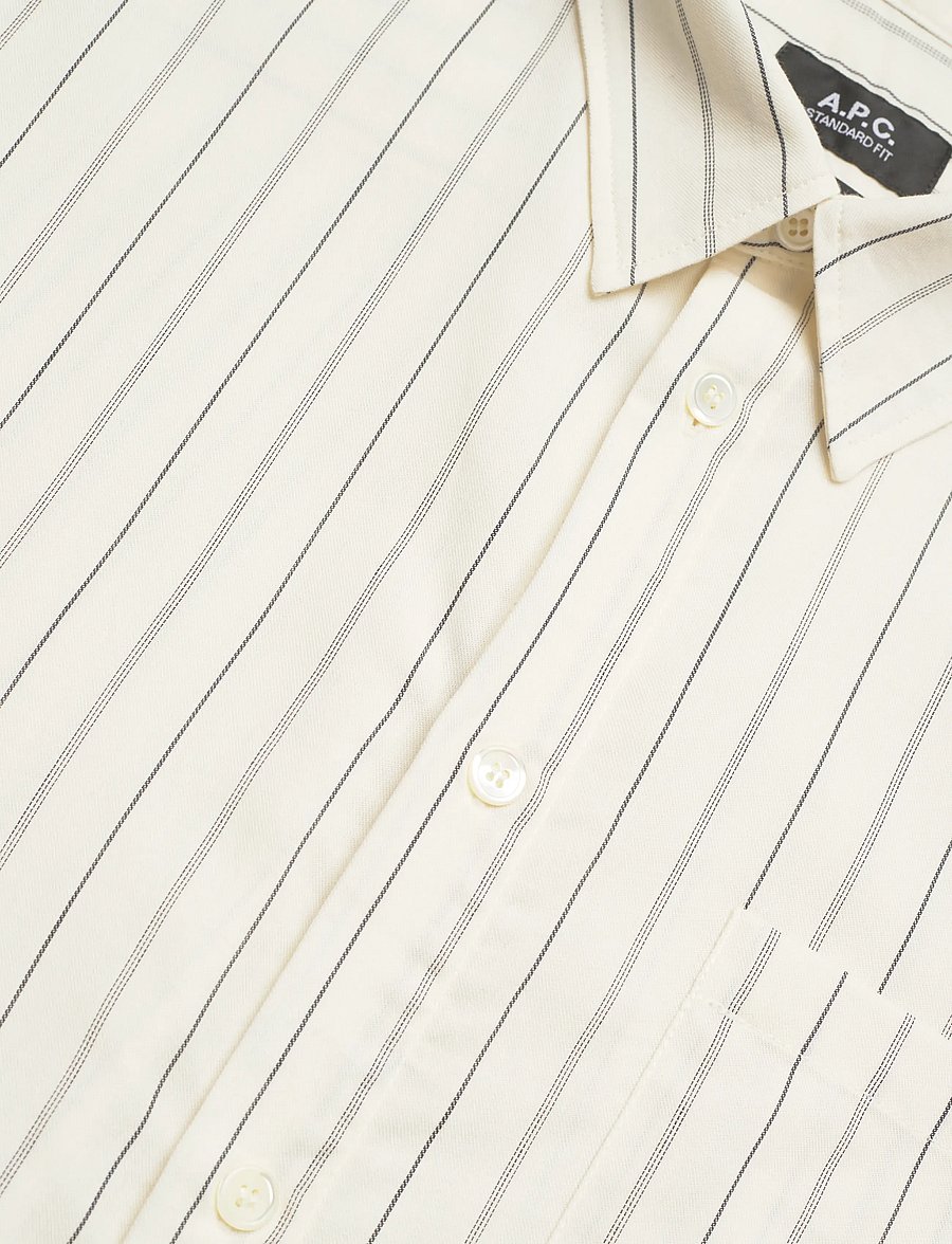 A.P.C. - Shirt Clement - gestreifte hemden - ecru - 3
