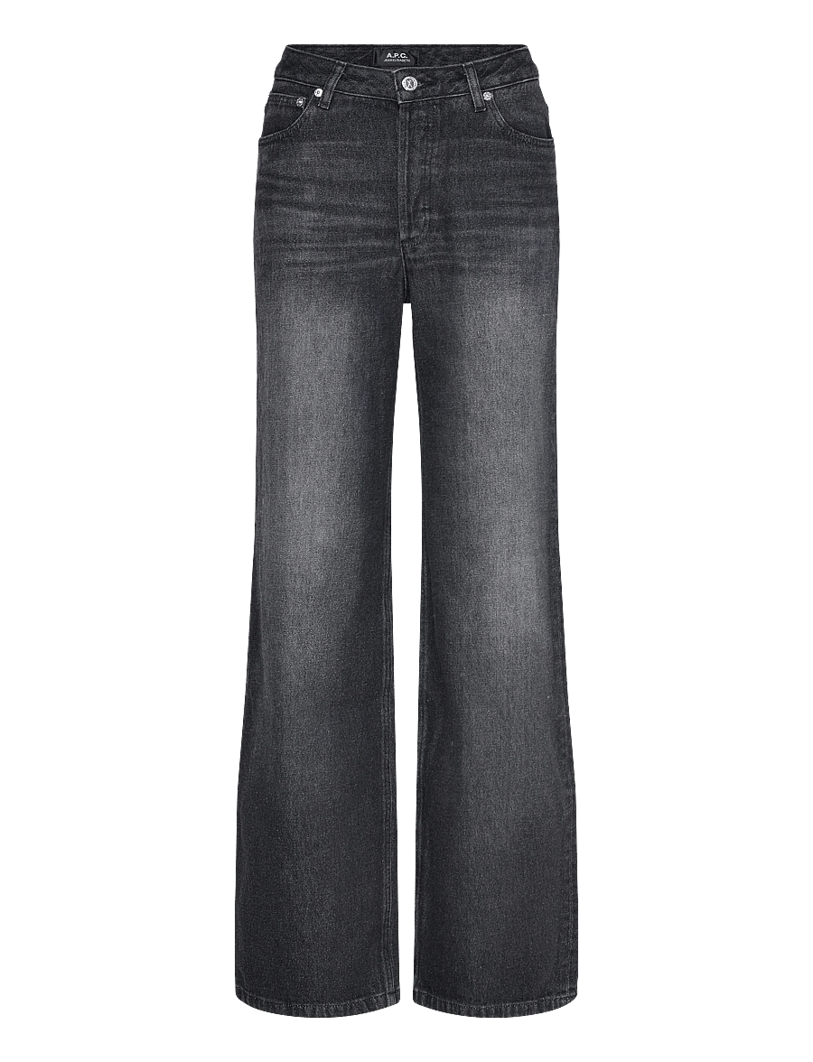 A.P.C. - Elisabeth Jeans - džinsa bikses ar platām starām - faux noir - 0