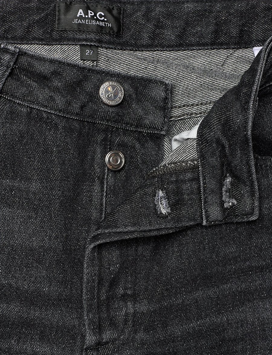 A.P.C. - Elisabeth Jeans - džinsa bikses ar platām starām - faux noir - 3