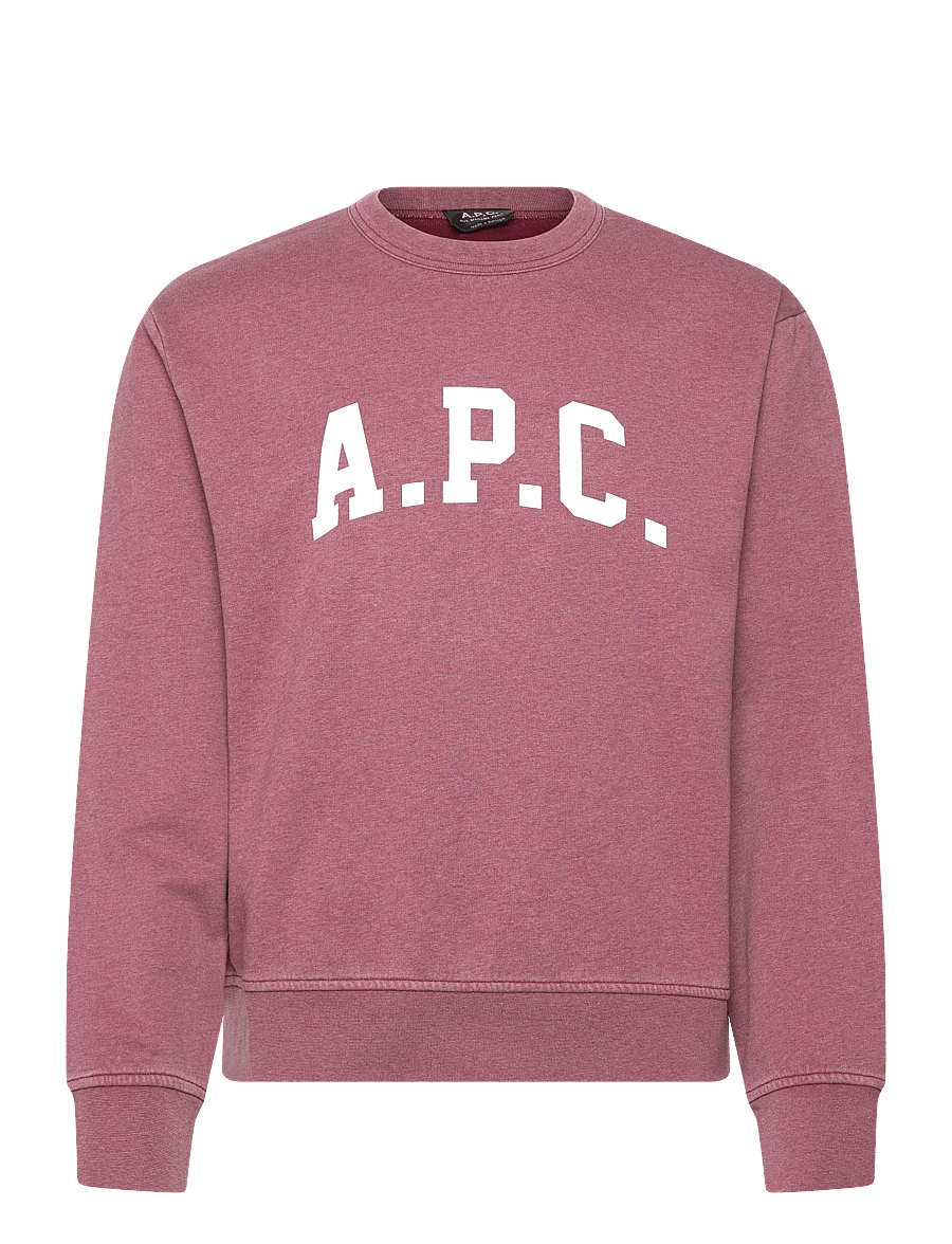 A.P.C. - Sweatshirt Harris - sweatshirts - rouge fonce/blanc - 0