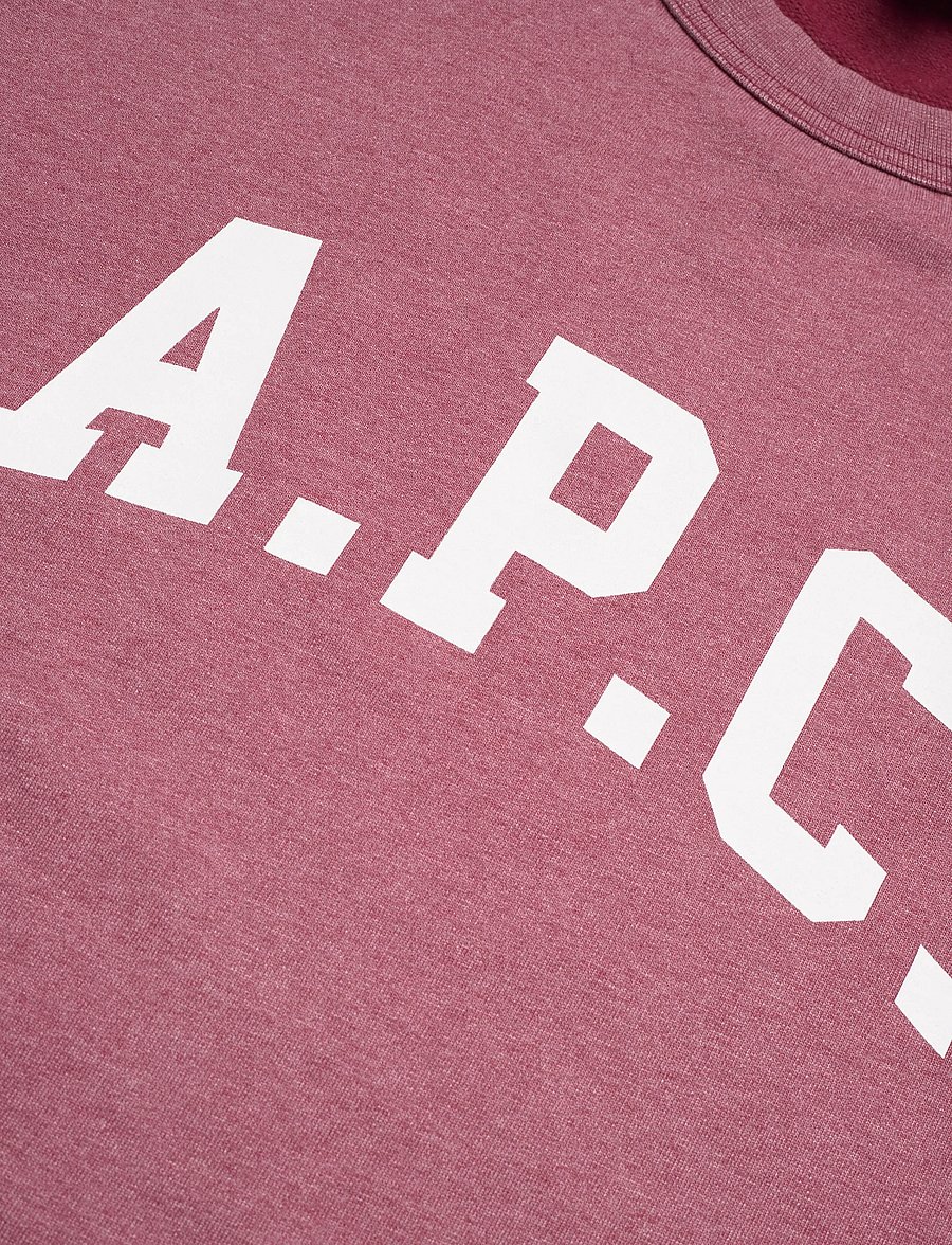 A.P.C. - Sweatshirt Harris - sweatshirts - rouge fonce/blanc - 2