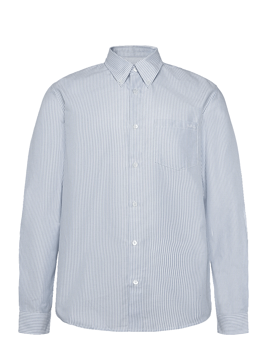 A.P.C. - chemise new greg - randiga skjortor - blue - 0