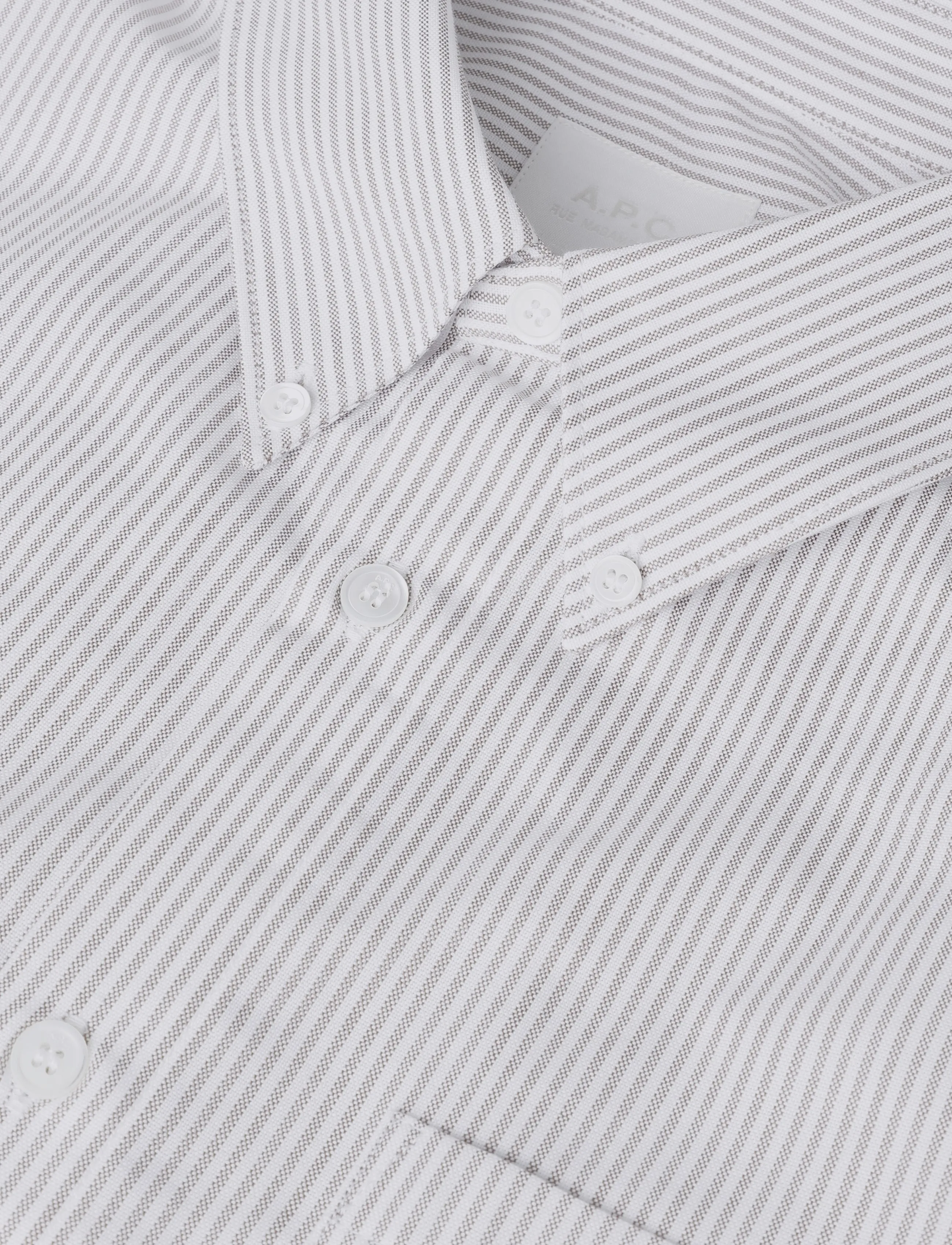 A.P.C. - chemise new greg - triibulised särgid - camel - 2