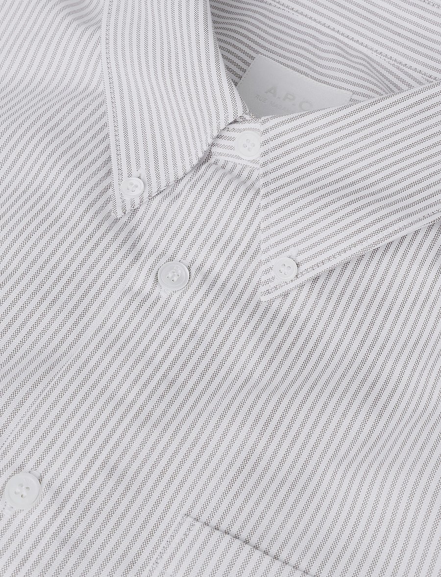 A.P.C. - chemise new greg - triibulised särgid - camel - 2