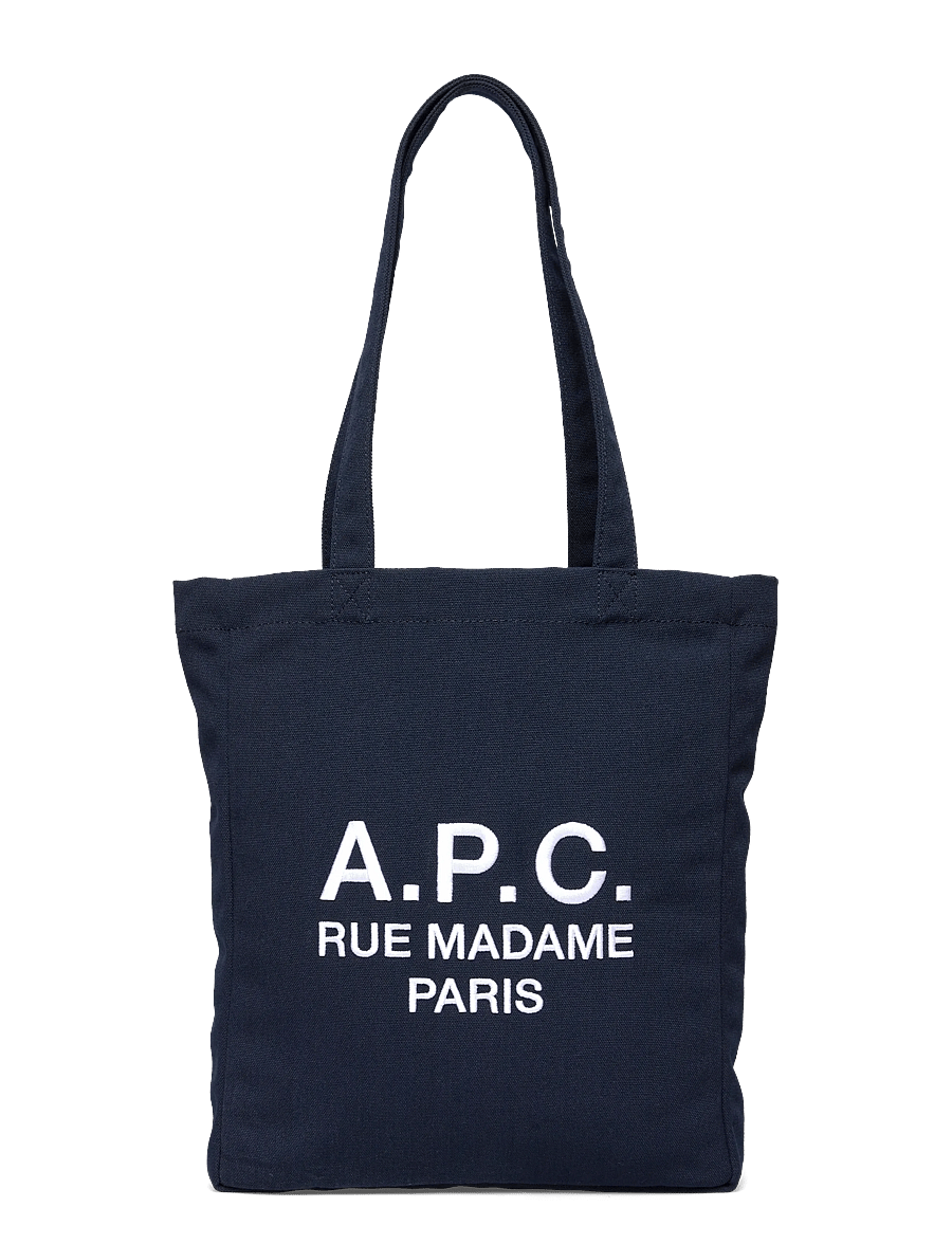 A.P.C. - tote lou rue madame - shoppingväskor - dark navy - 0