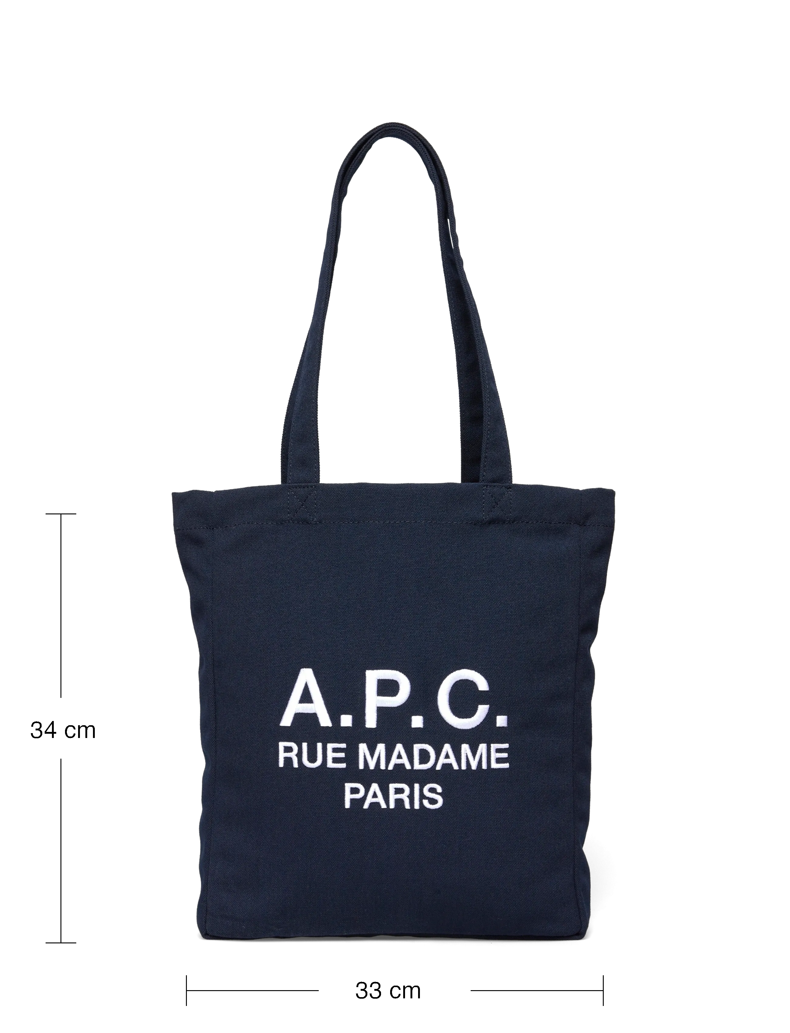 A.P.C. - tote lou rue madame - shopper töskur - dark navy - 3