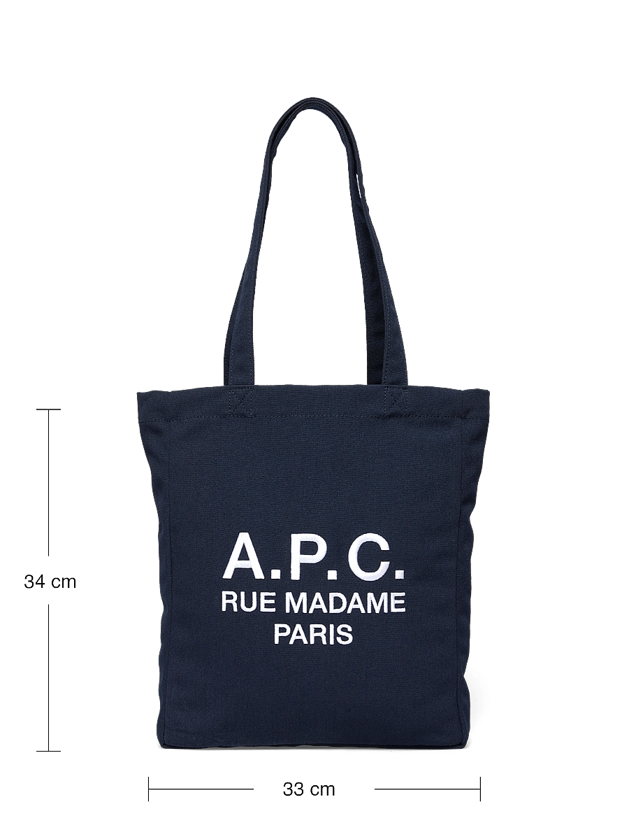 A.P.C. - tote lou rue madame - shoppingväskor - dark navy - 3