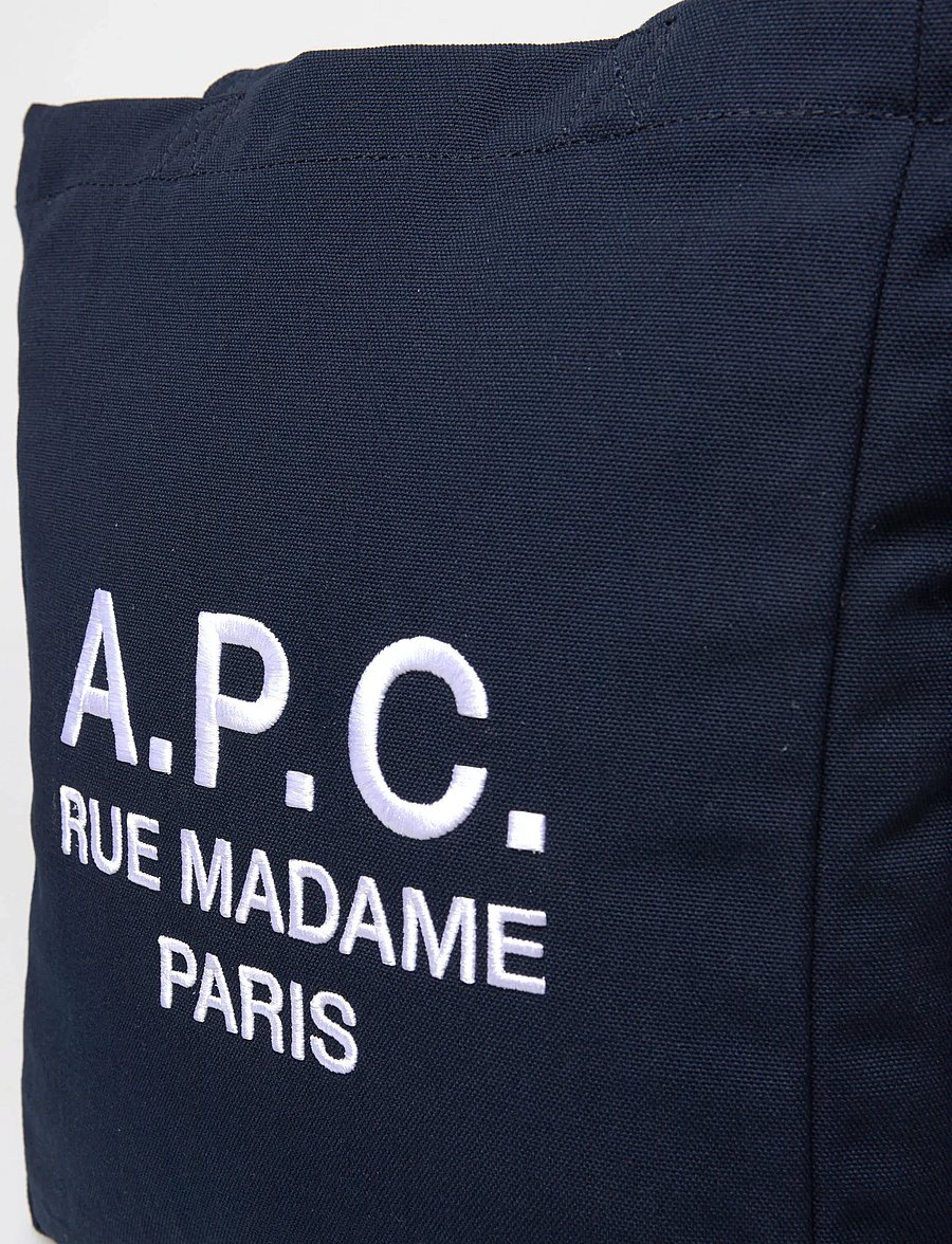 A.P.C. - tote lou rue madame - shoppingväskor - dark navy - 4