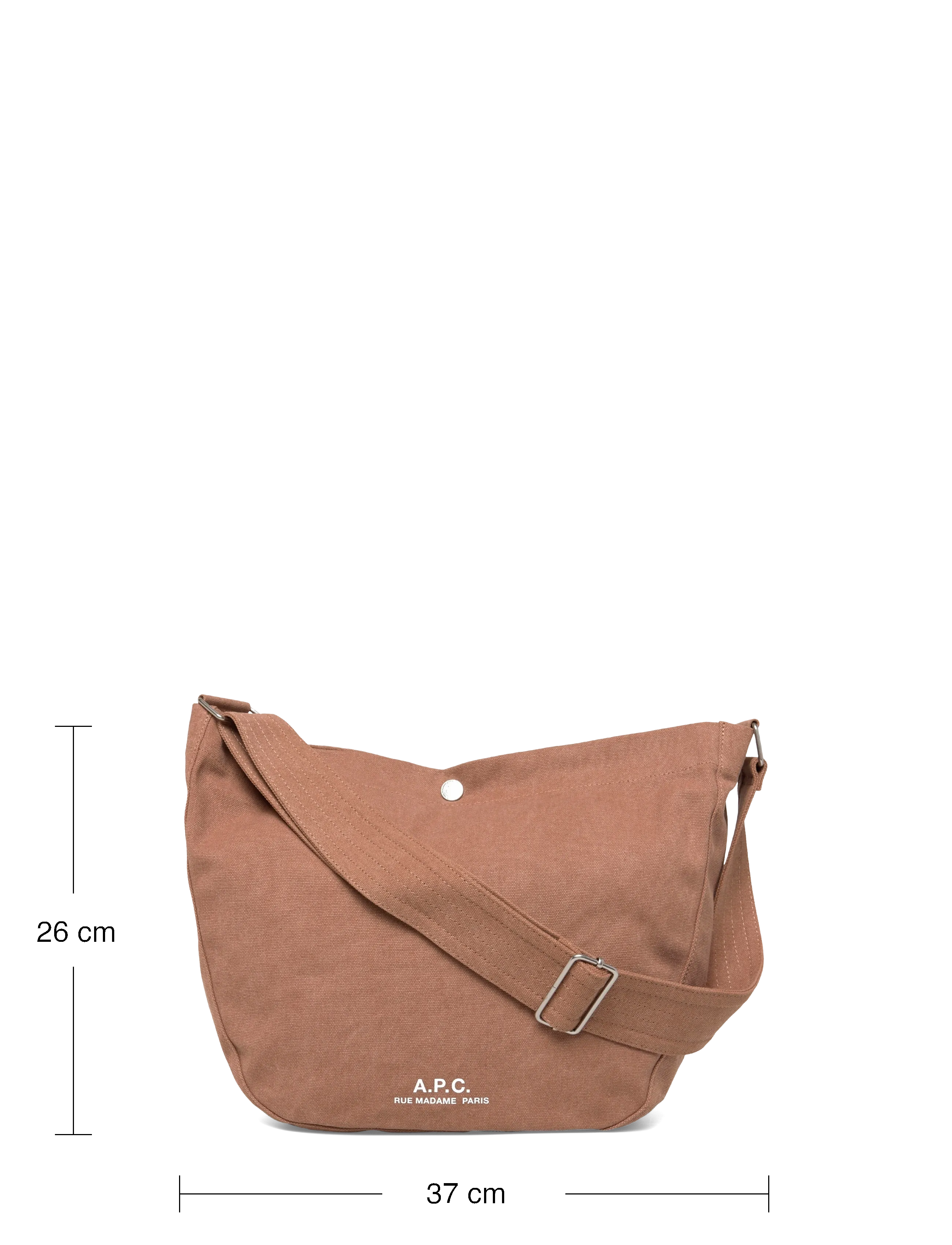 A.P.C. - besace journal - festmode zu outlet-preisen - marron glace - 3