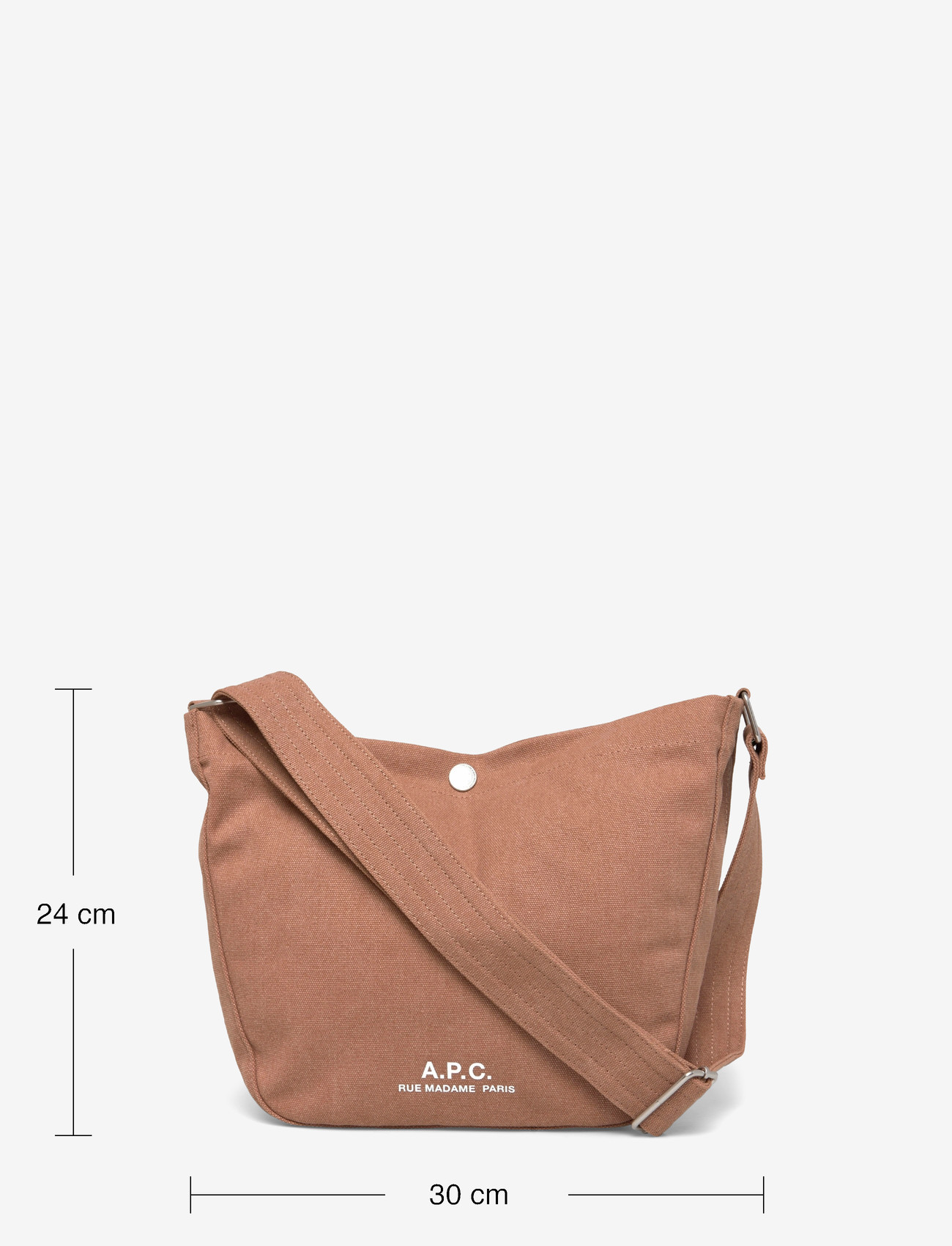 A.P.C. - besace journal small - crossbody bags - marron glace - 3