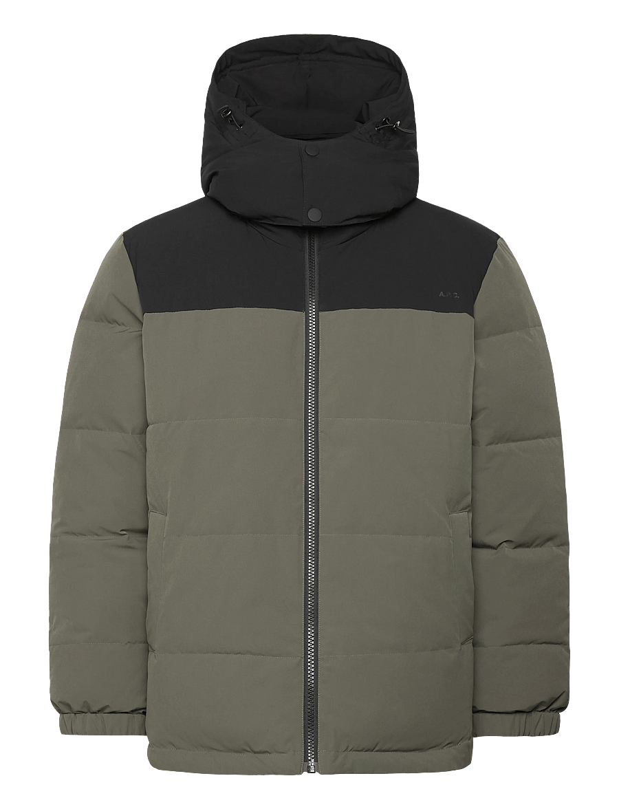 A.P.C. - Down Jacket Chris - daunenjacken - kaki militaire/noir - 0