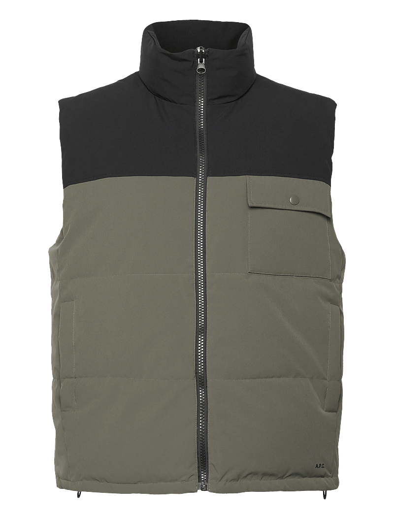 A.P.C. - Down Jacket Ted - westen - kaki militaire/noir - 0