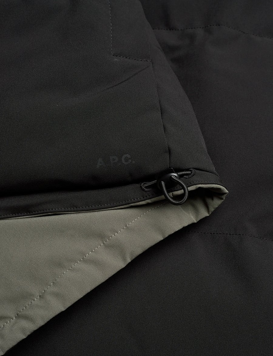 A.P.C. - Down Jacket Ted - westen - kaki militaire/noir - 5