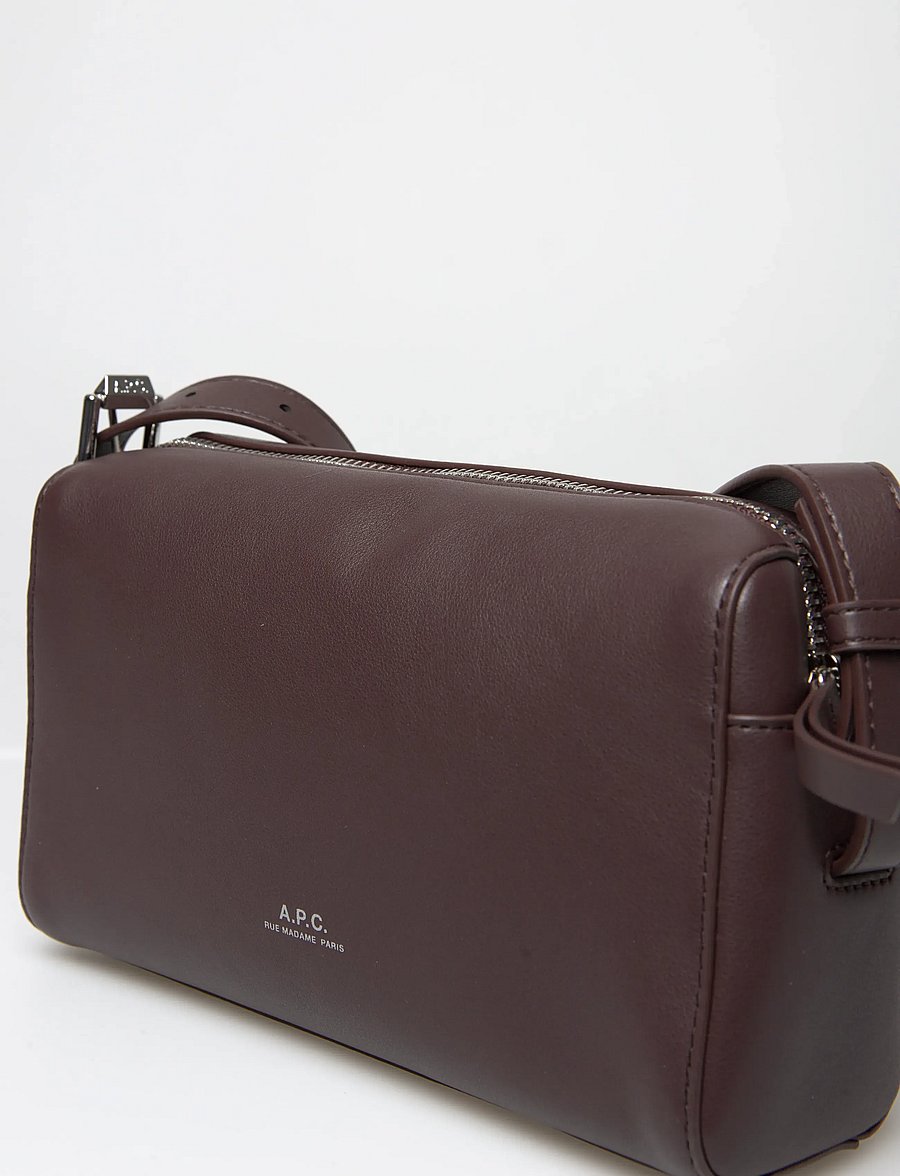 A.P.C. - camera bag nino - henkeltaschen - marron fonce - 4