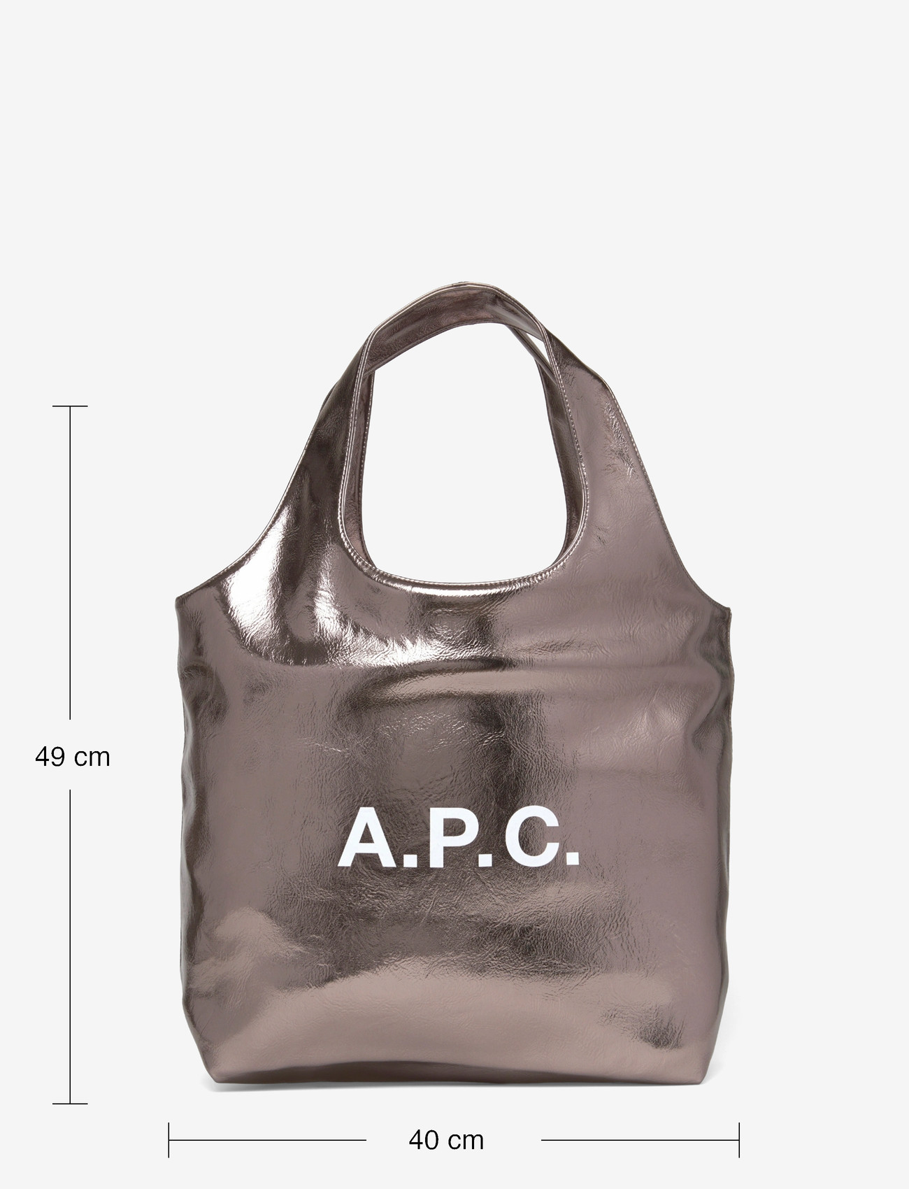 A.P.C. - tote ninon - tote bags - argent foncÉ - 3