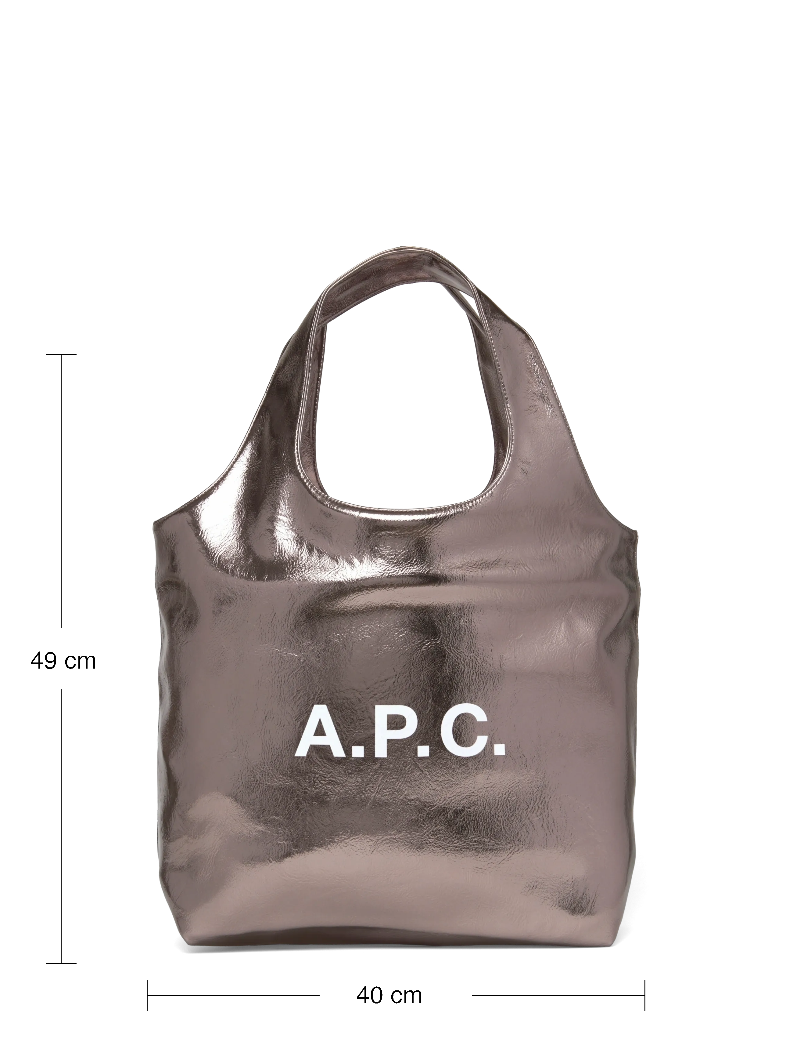 A.P.C. - tote ninon - shopperki - argent foncÉ - 3