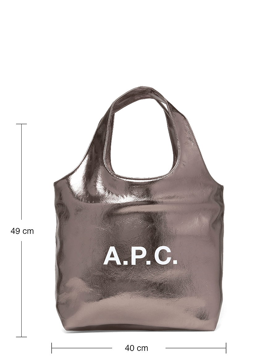 A.P.C. - tote ninon - tote bags - argent foncÉ - 3