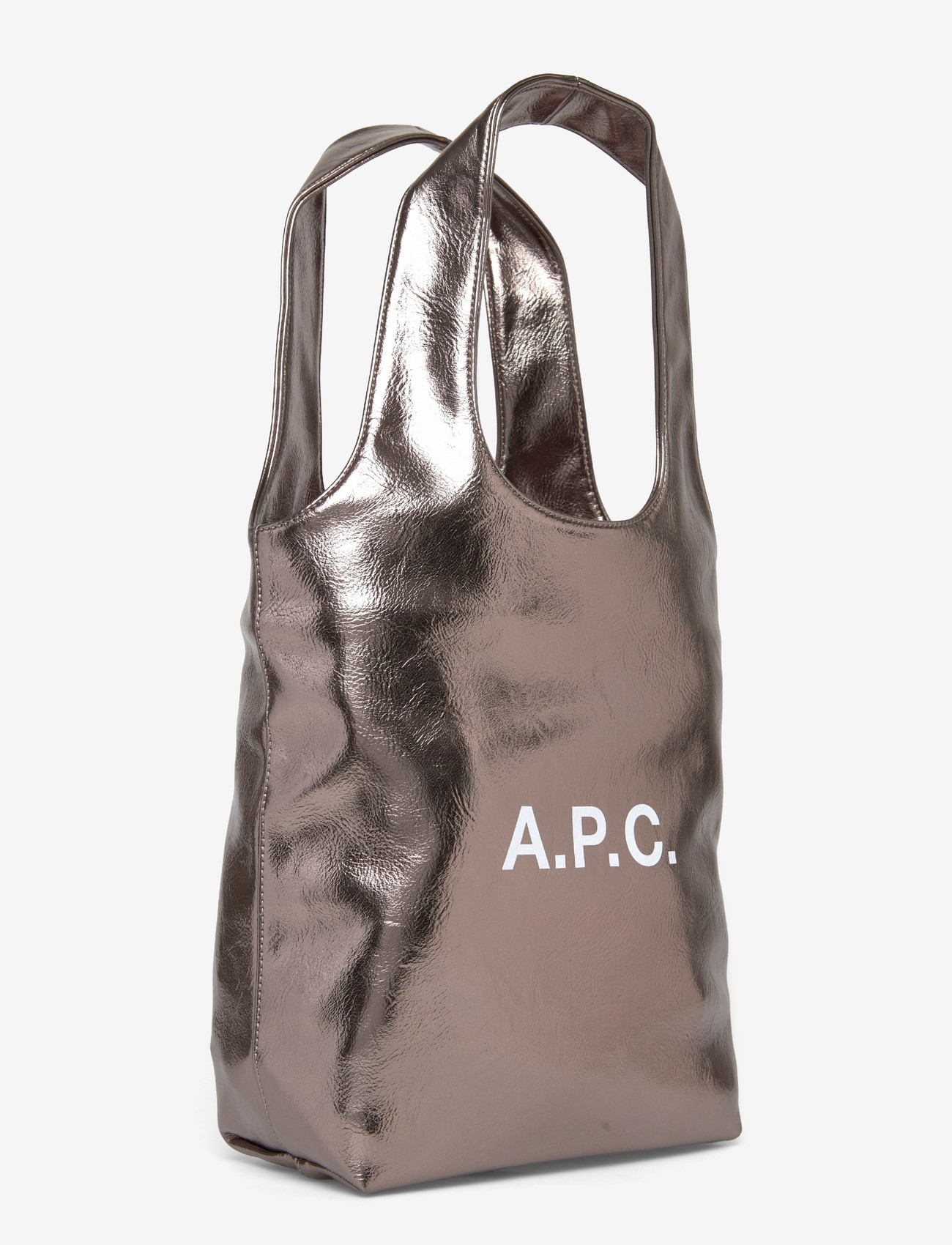 A.P.C. - tote ninon small - shoppers - argent foncÉ - 2