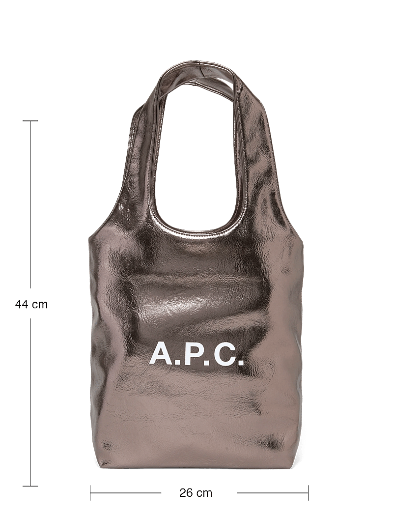 A.P.C. - tote ninon small - shoppers - argent foncÉ - 3