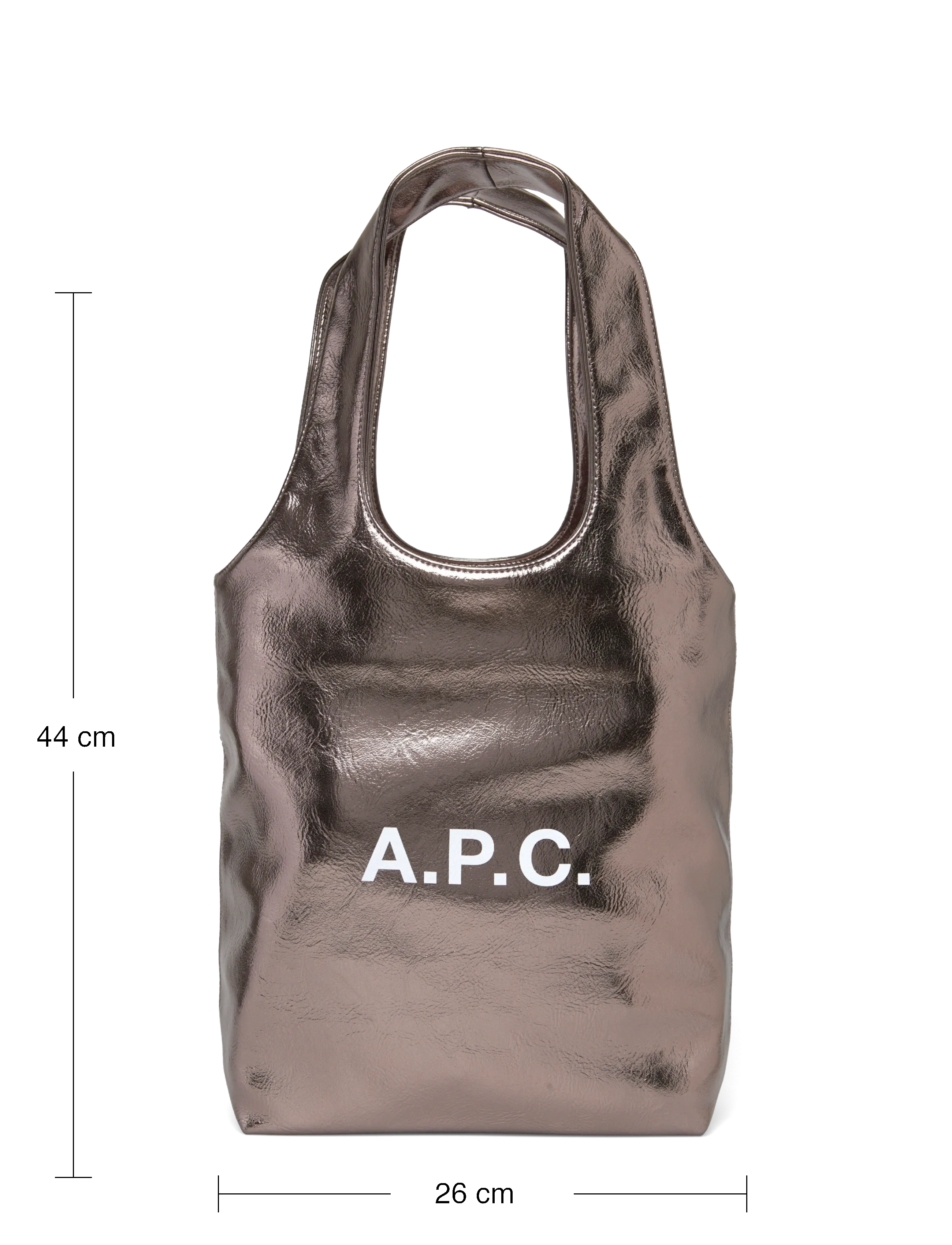 A.P.C. - tote ninon small - festmode zu outlet-preisen - argent foncÉ - 3