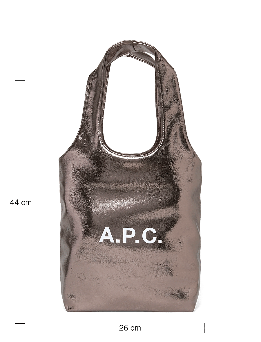 A.P.C. - tote ninon small - tote bags - argent foncÉ - 3