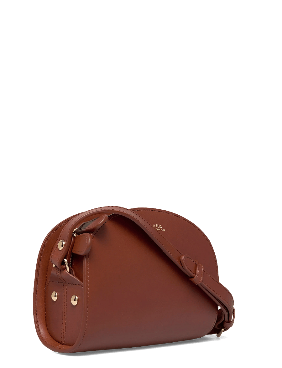 A.P.C. - bag demi-lune mini - top handle tasker - noisette - 2