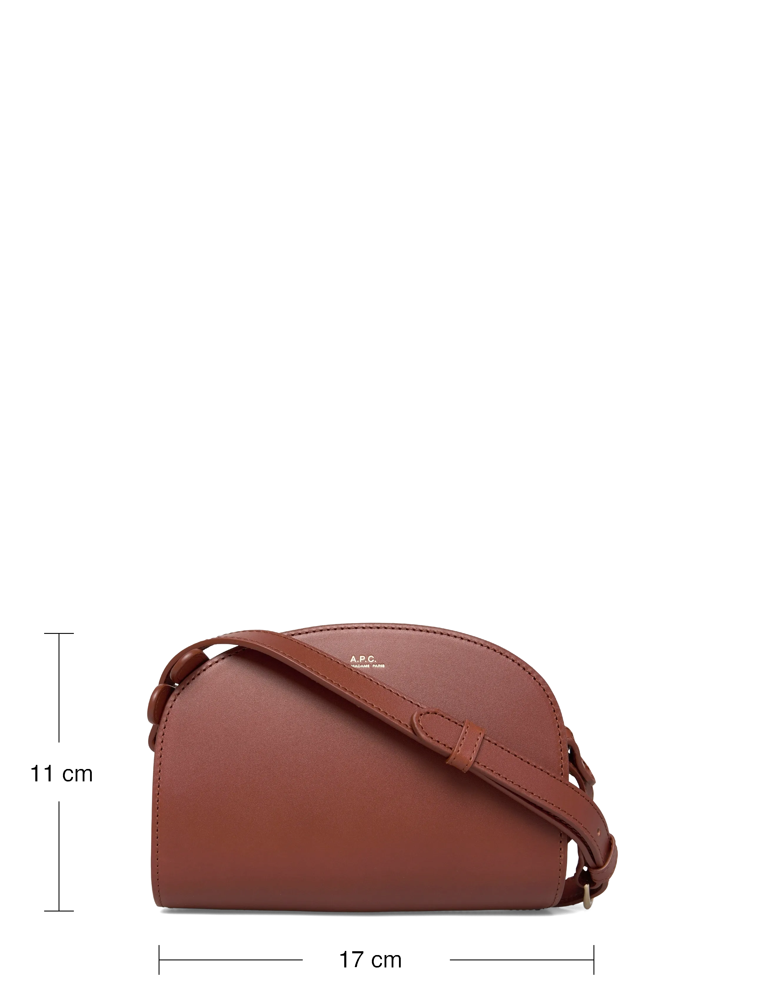 A.P.C. - bag demi-lune mini - hversdagsleg tíska - noisette - 3