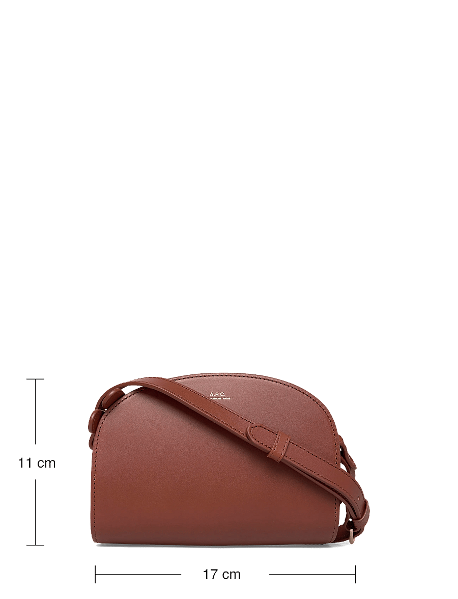 A.P.C. - bag demi-lune mini - top handle tasker - noisette - 3