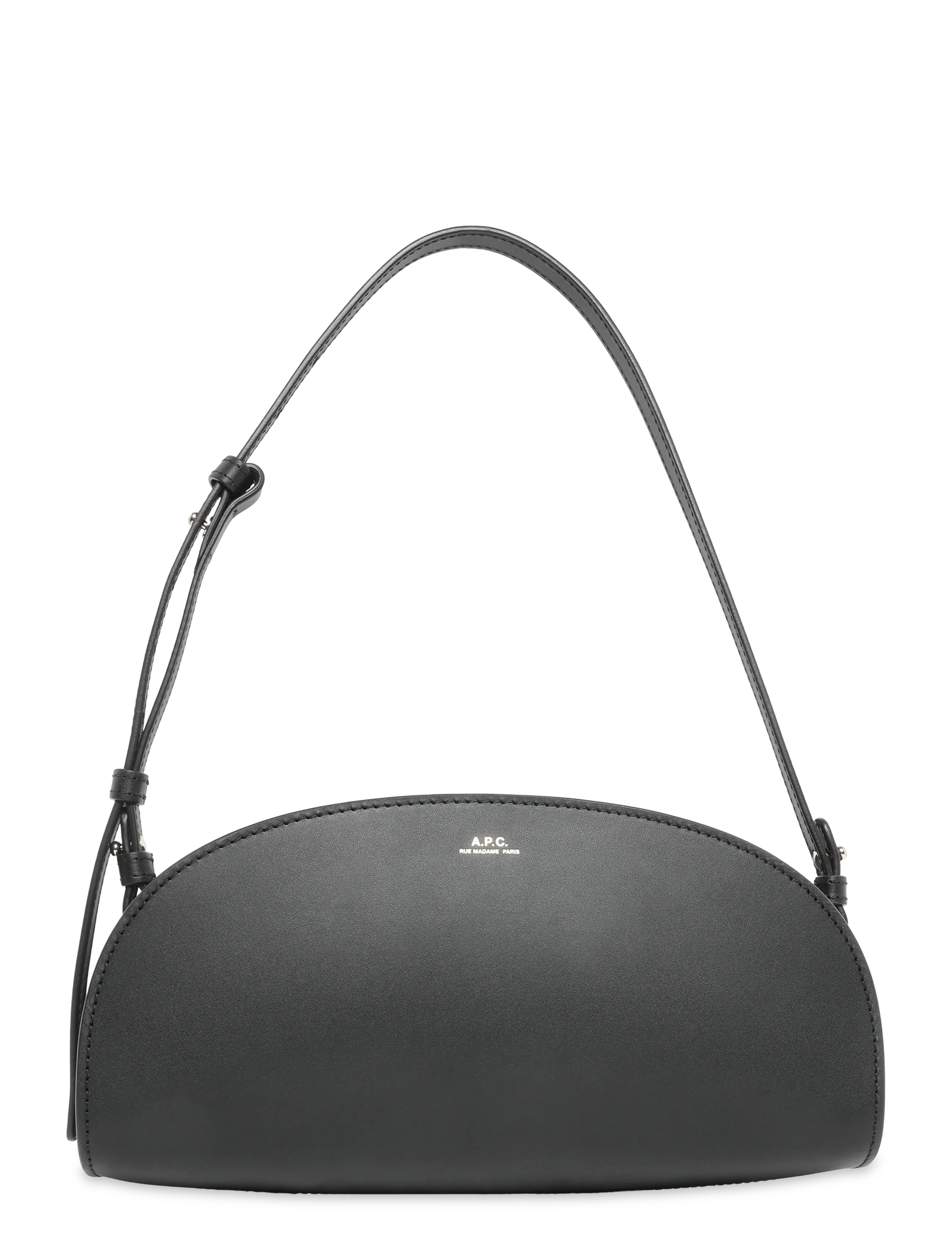 A.P.C. sac demi-lune shoulder - Shoulder Bags - BLACK / black