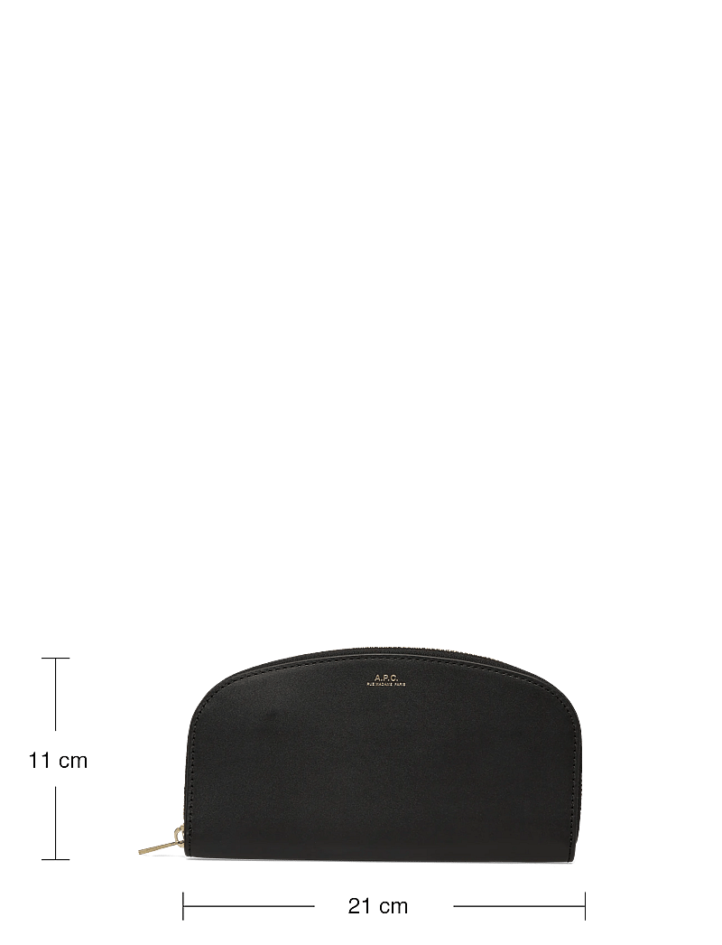 A.P.C. - PORTEFEUILLE DEMI-LUNE - portemonnaies - noir - 3