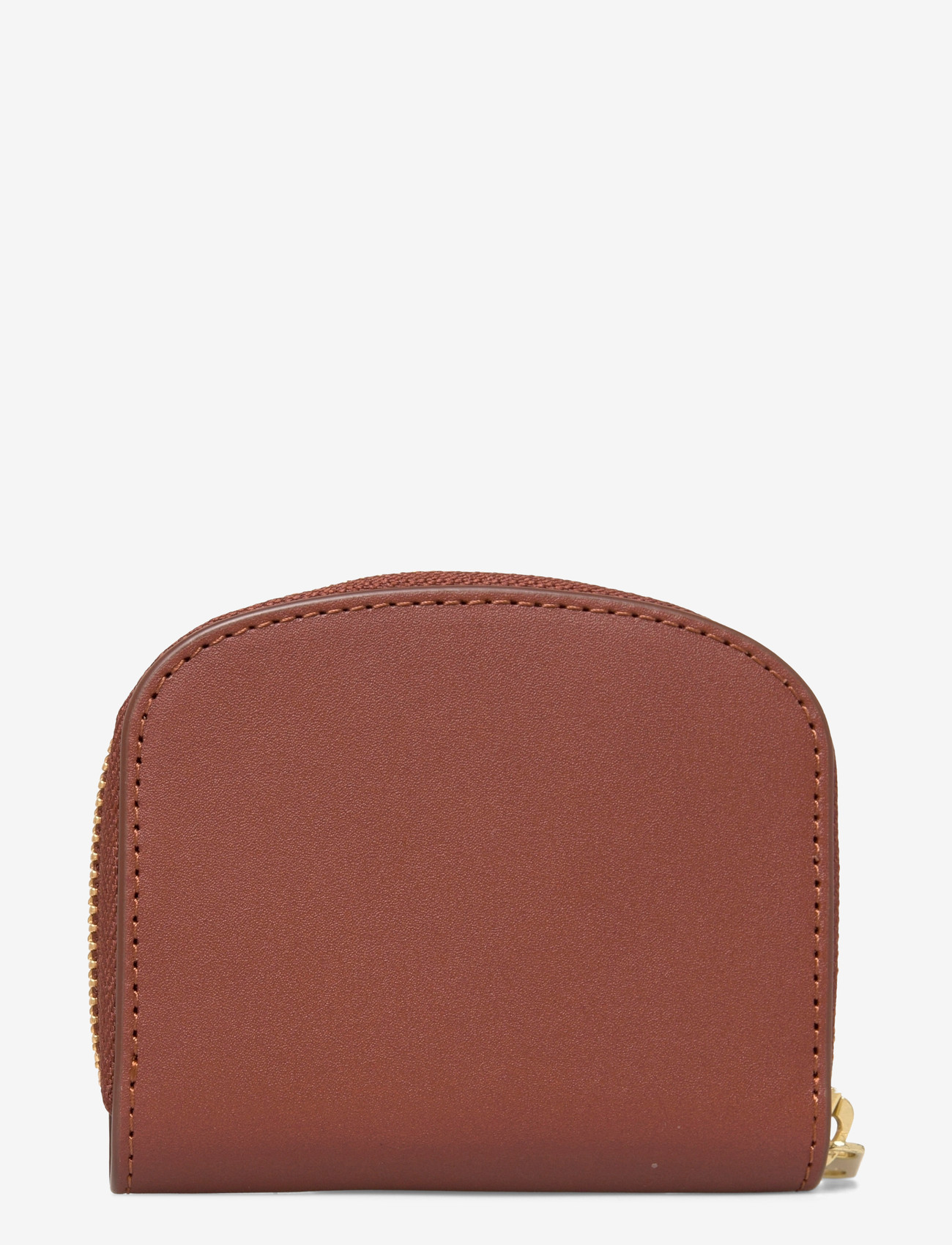 A.P.C. - compact demi-lune mini - portemonnaies - noisette - 1