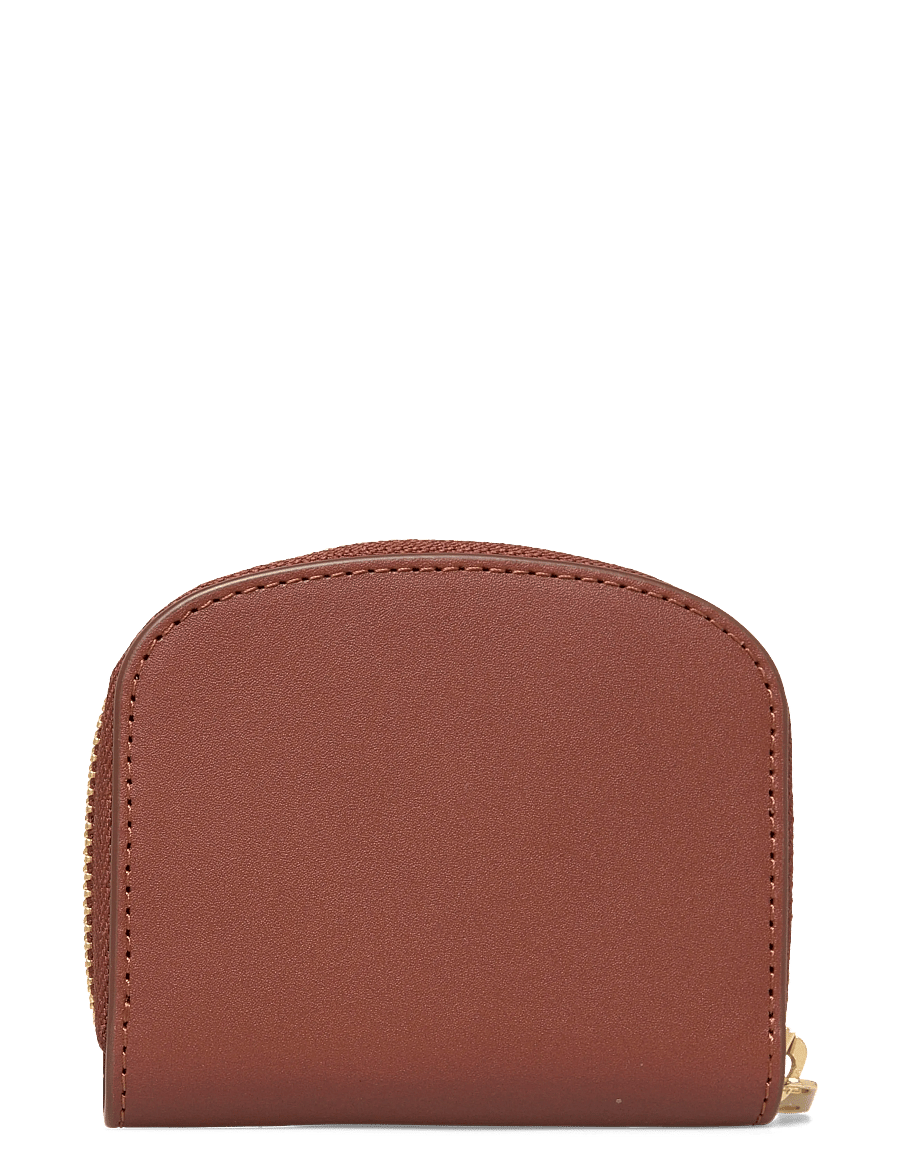 A.P.C. - compact demi-lune mini - portemonnaies - noisette - 1