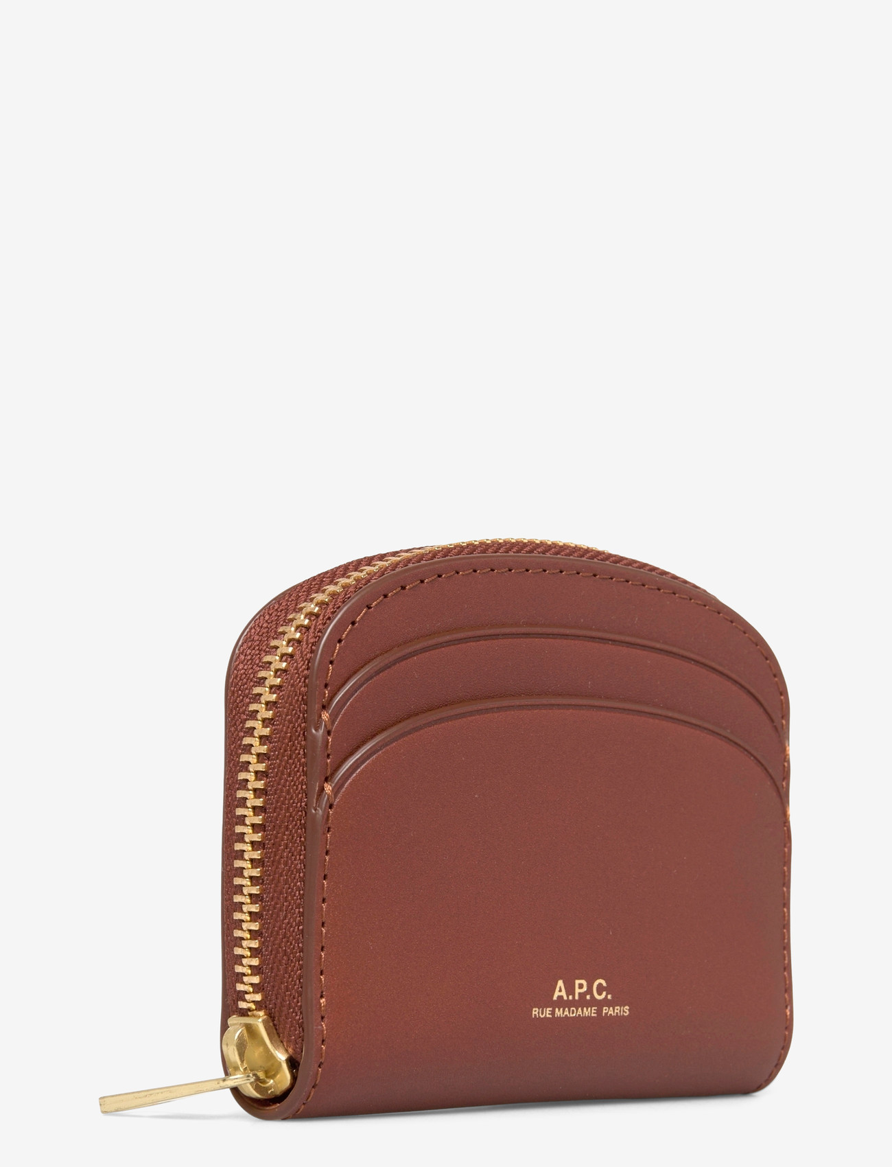 A.P.C. - compact demi-lune mini - portemonnaies - noisette - 2