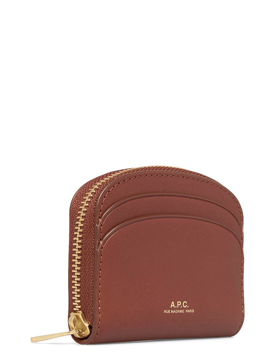 A.P.C. - compact demi-lune mini - portemonnaies - noisette - 2