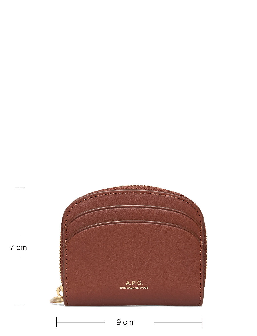 A.P.C. - compact demi-lune mini - portemonnaies - noisette - 3