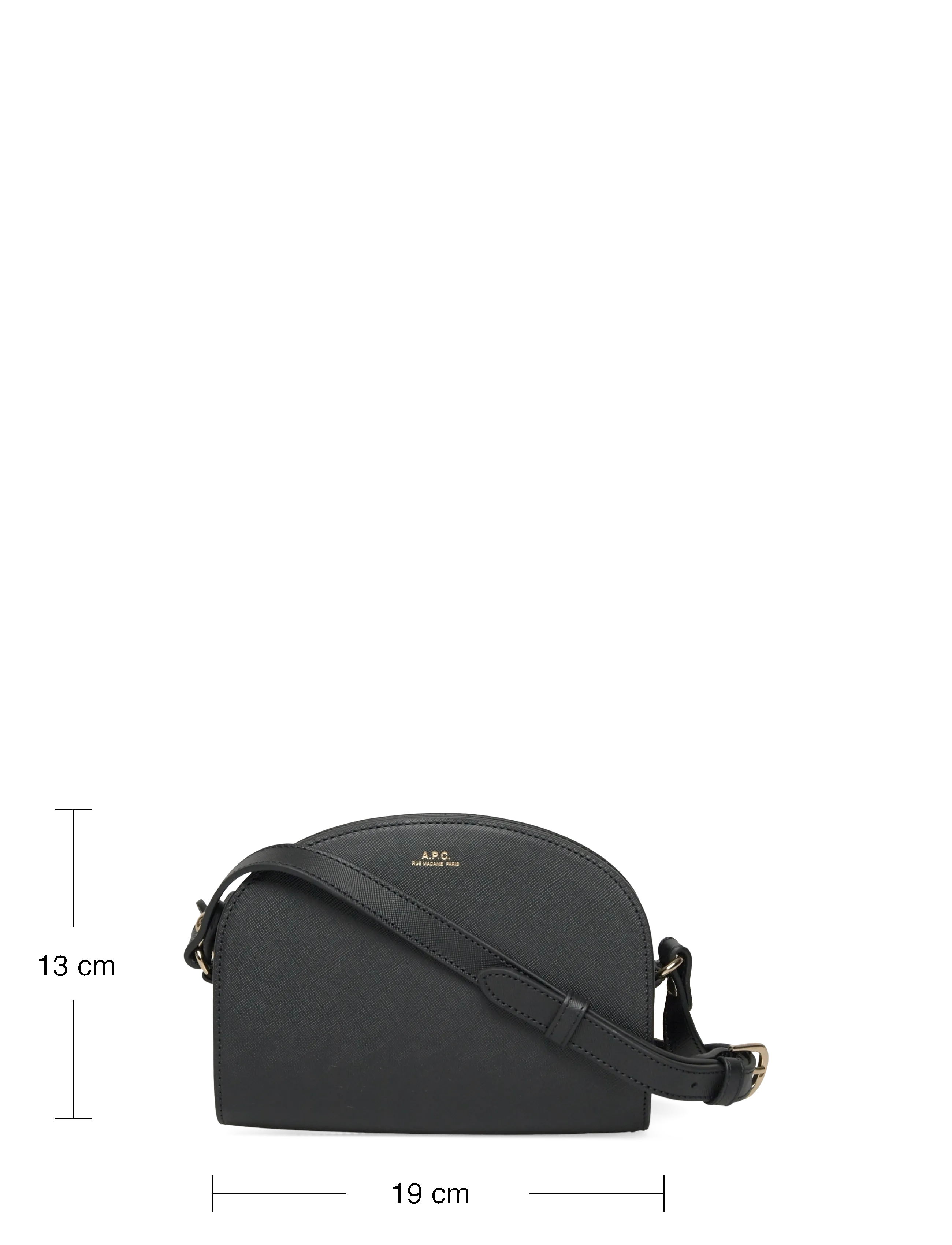 A.P.C. - SAC DEMI-LUNE MINI - crossbody tassen - noir - 3